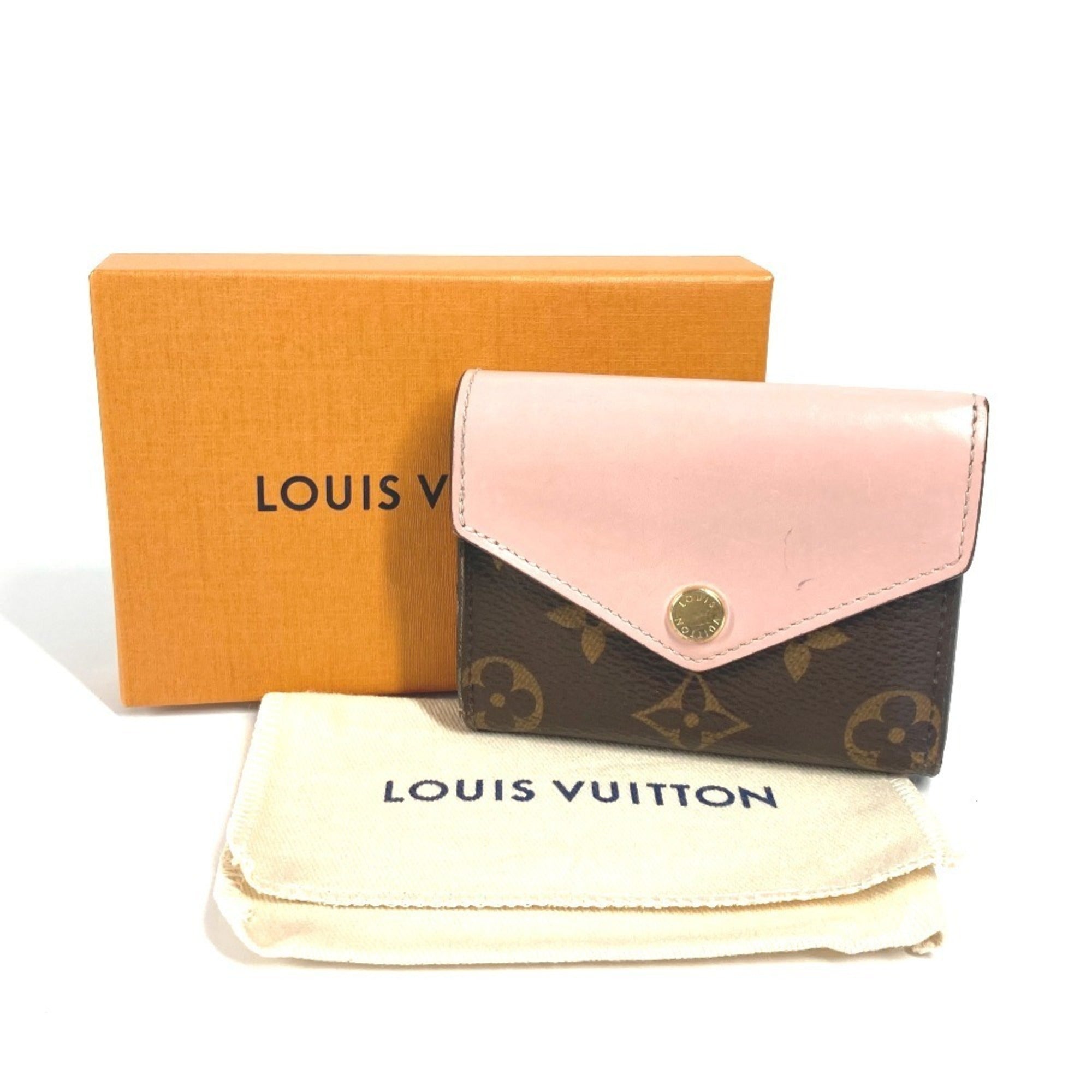 Louis Vuitton Monogram Brown Pink Rose Ballerine Monogram Wallet (Tri-Fold) (Pre-Owned)