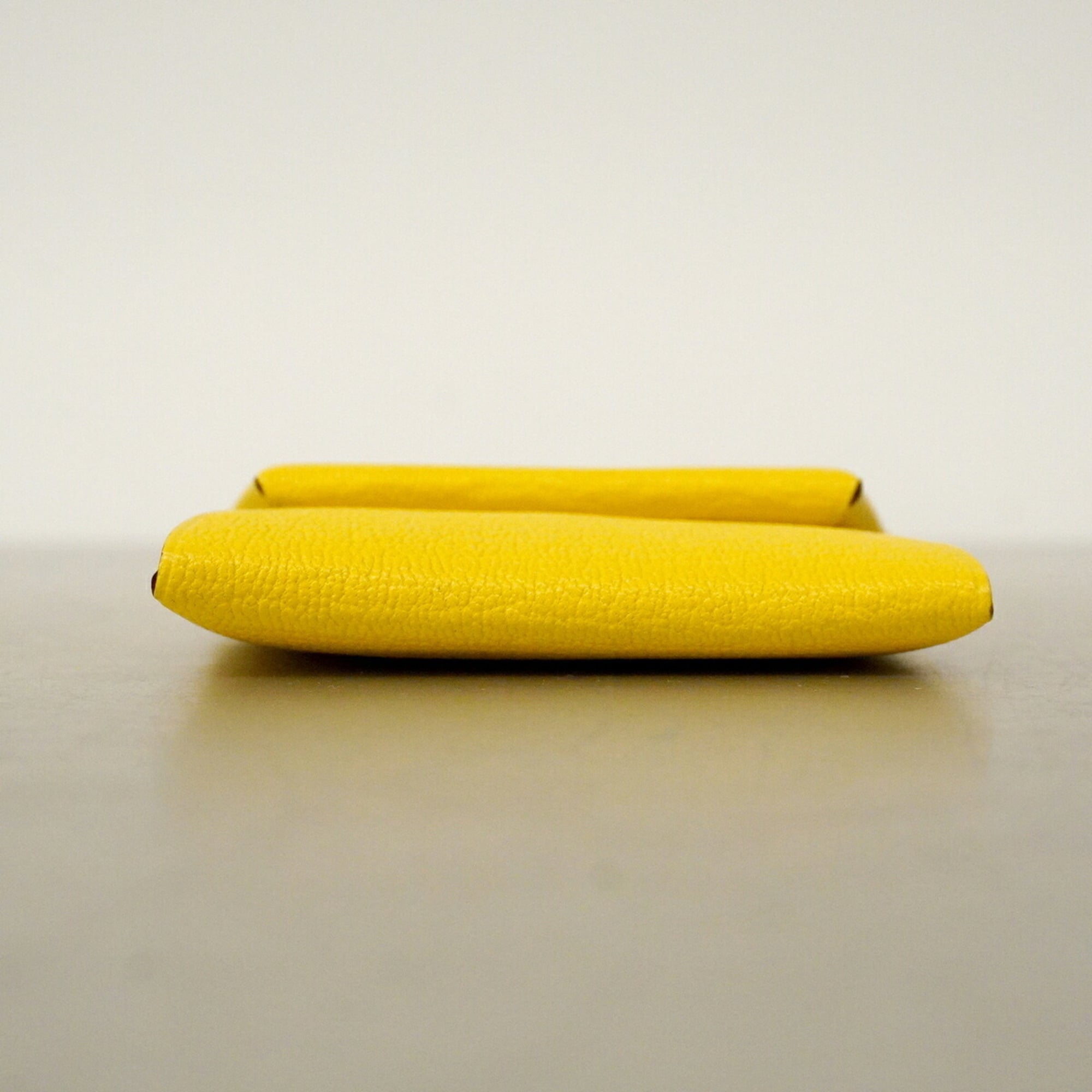 Hermes Yellow Chevre Myzore Leather Coin Purse/Coin Case (Pre-Owned)