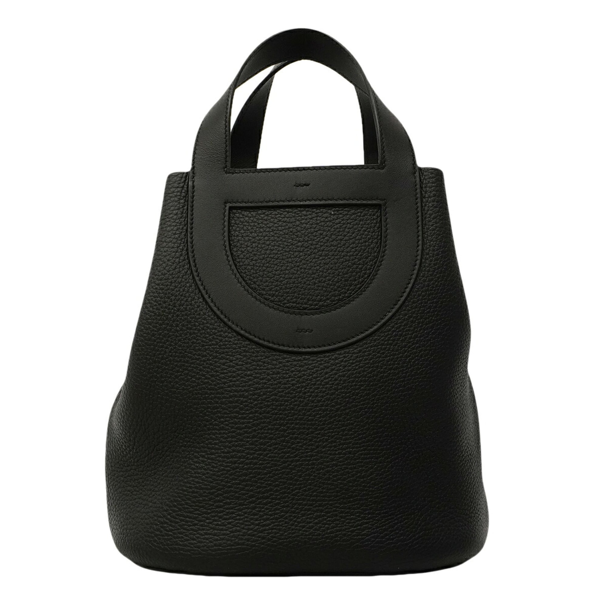 Hermes Black Taurillon Clemence Leather Handbag (Pre-Owned)