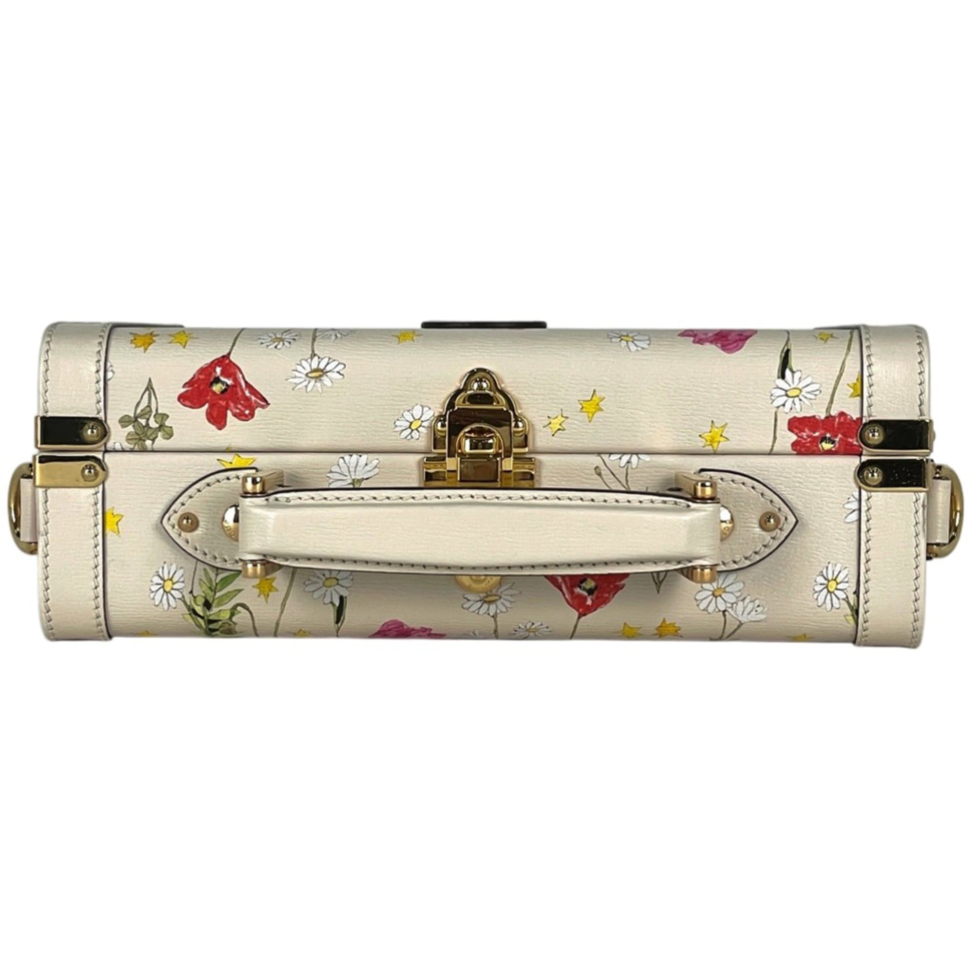 Gucci Ivory Multi-Color Leather Handbag Shoulder Bag (Pre-Owned)