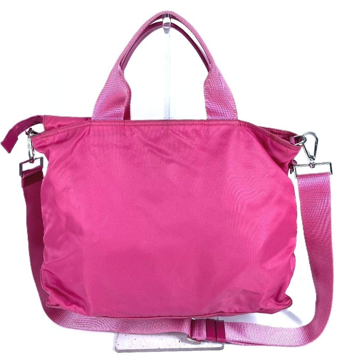 Prada Pink Nylon Handbag Shoulder Bag Tote Bag (Pre-Owned)