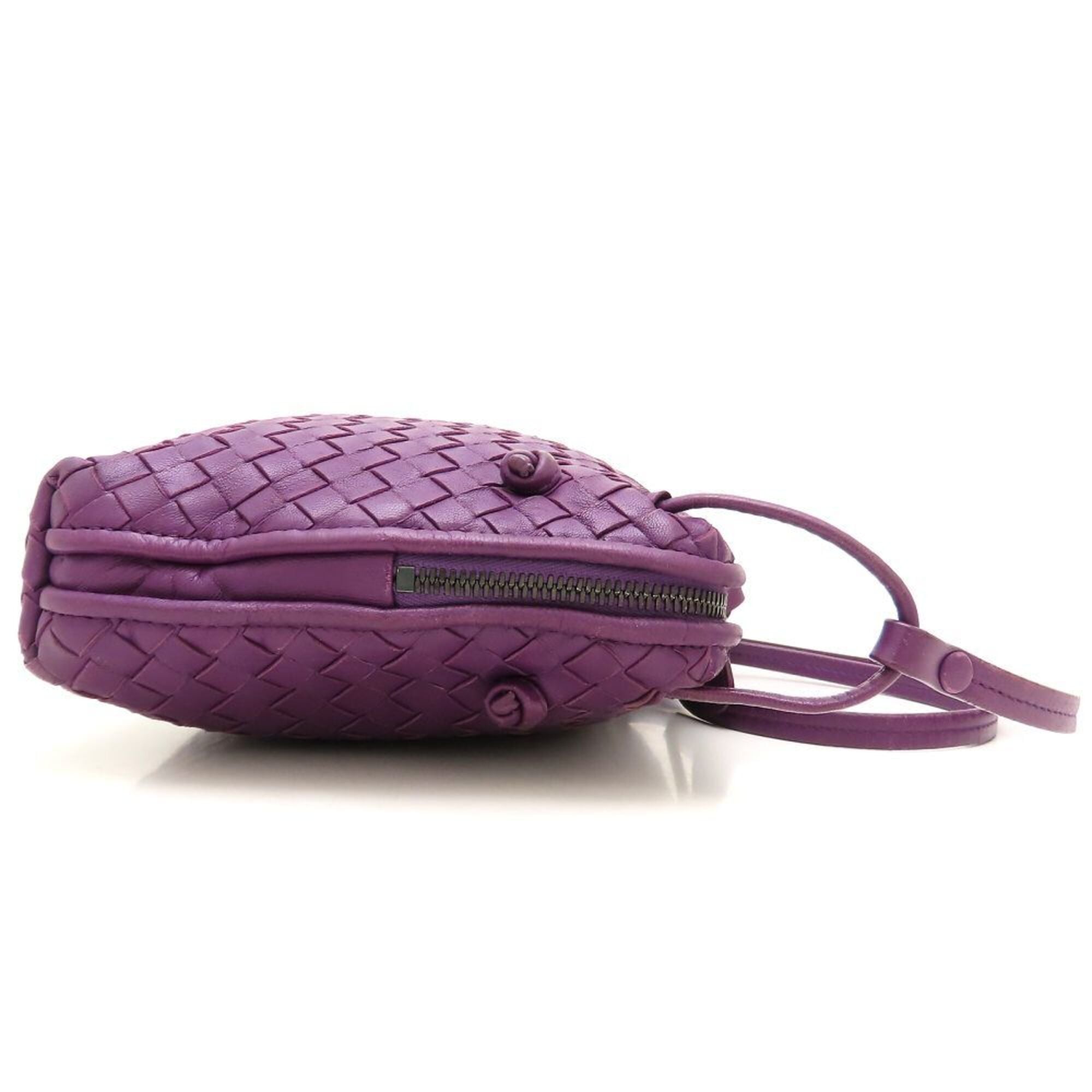 Bottega Veneta Purple Leather Shoulder Bag (Pre-Owned)