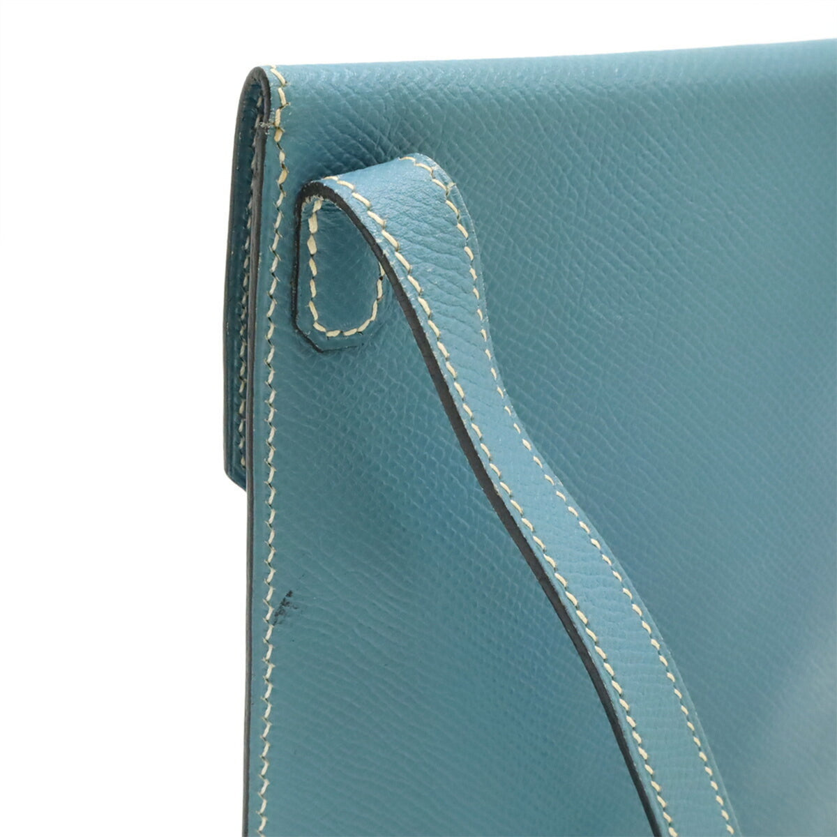 Hermes Light Blue Leather Pochette Shoulder Bag (Pre-Owned)