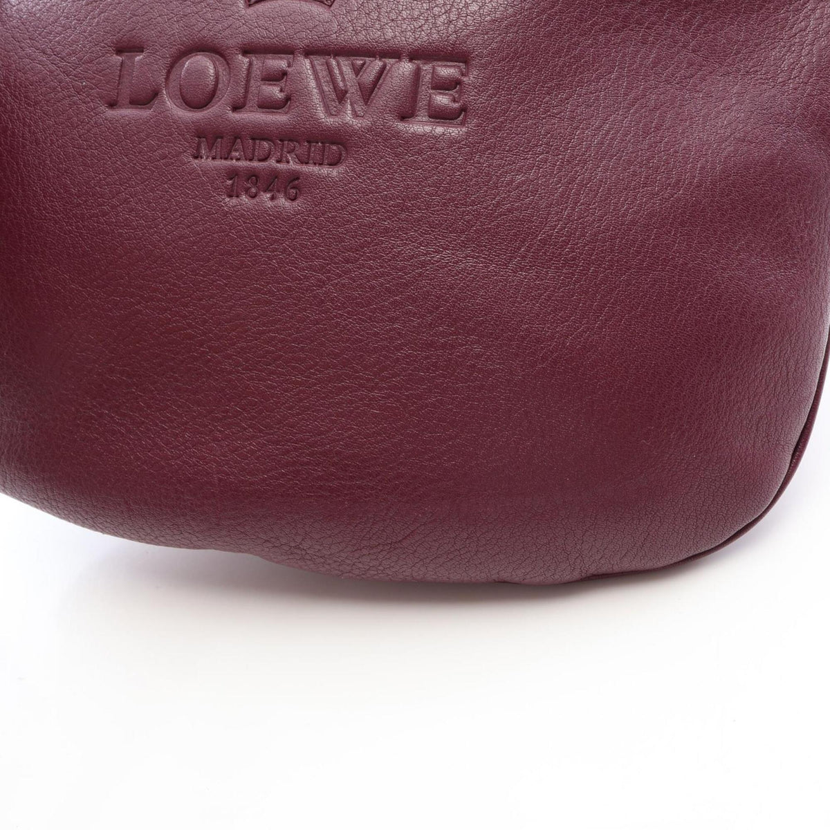 Loewe Bordeaux Leather Handbag Shoulder Bag (Pre-Owned)