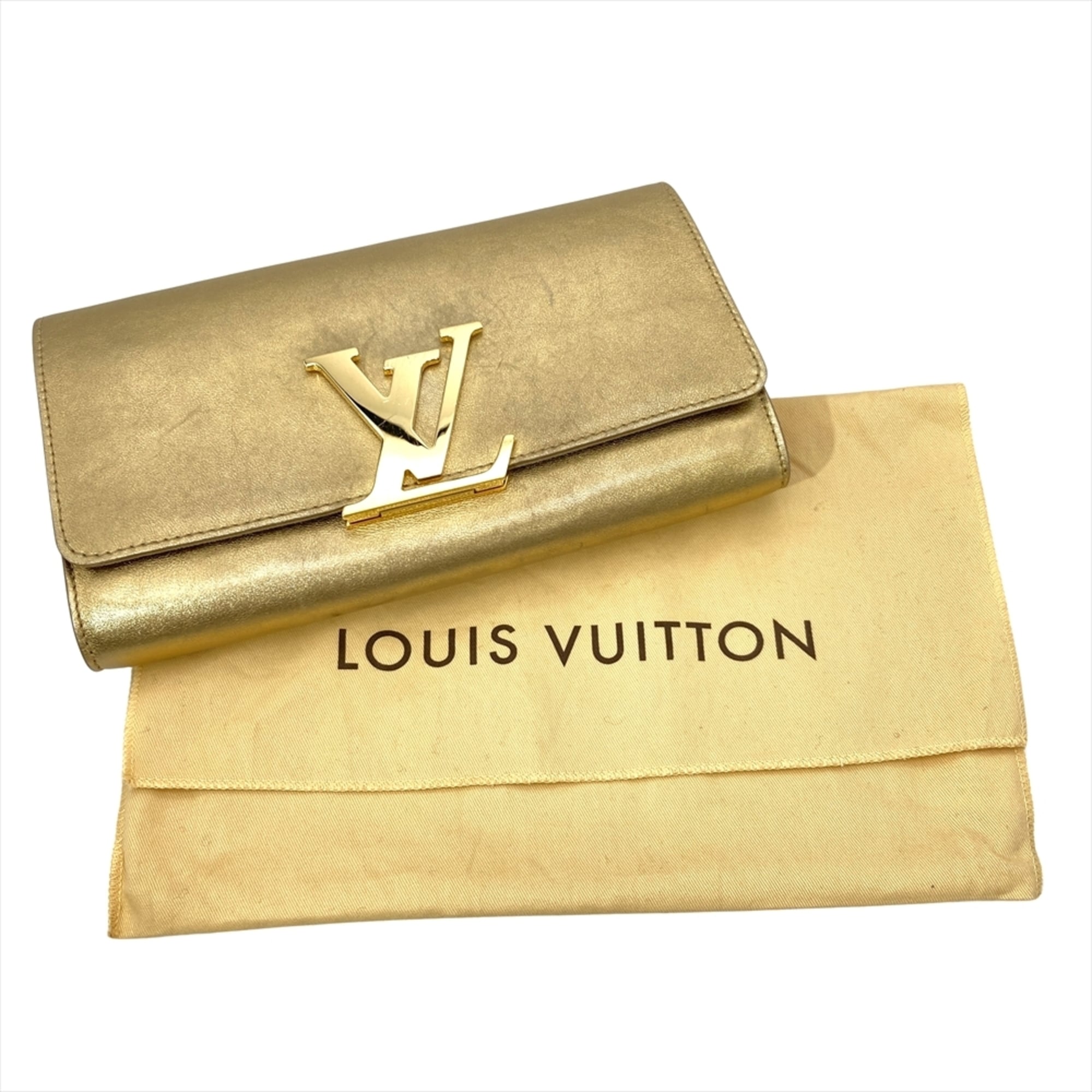Louis Vuitton Gold Clutch Bag Pochette (Pre-Owned)