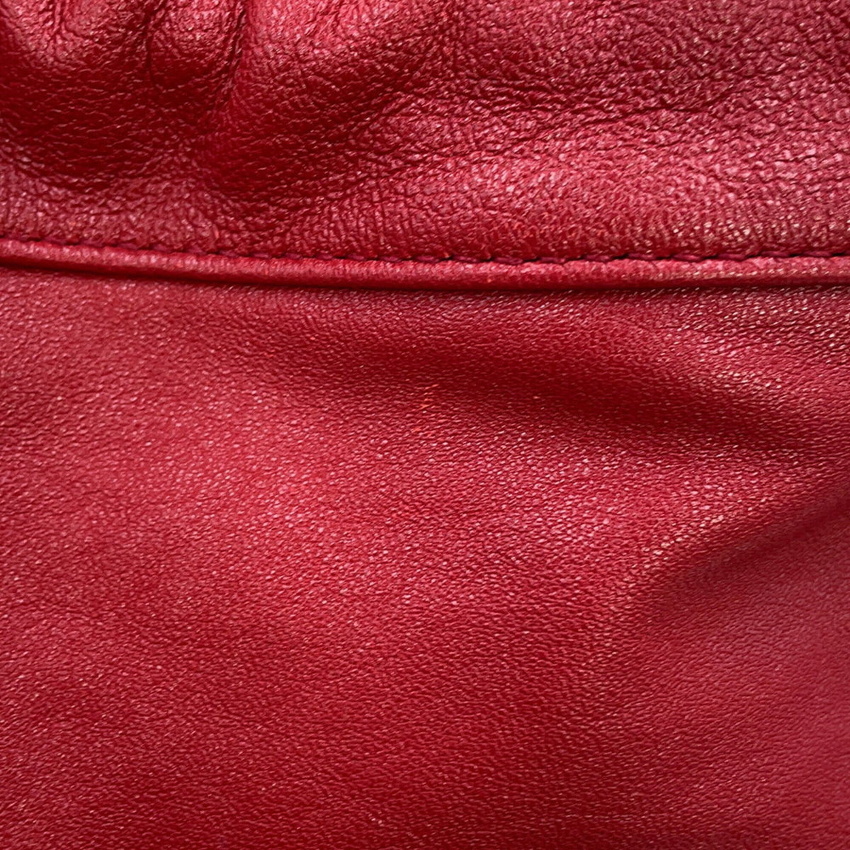 Gucci Navy Red Color Leather Shoulder Bag (Pre-Owned)