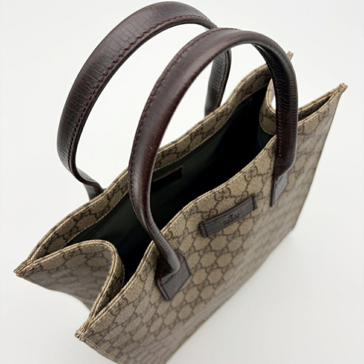 Gucci Beige Brown Pvc Leather Tote Bag (Pre-Owned)
