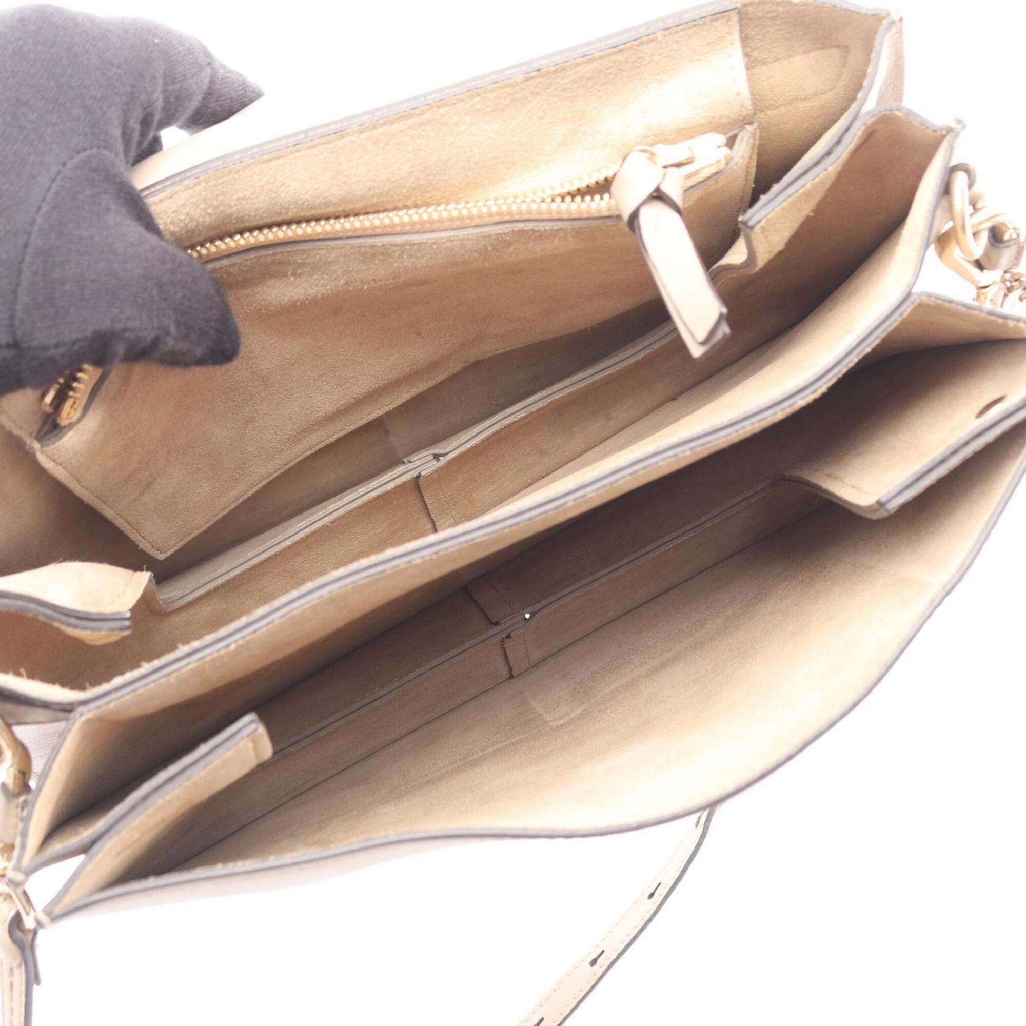 Chloé Beige Suede Leather Handbag Shoulder Bag (Pre-Owned)