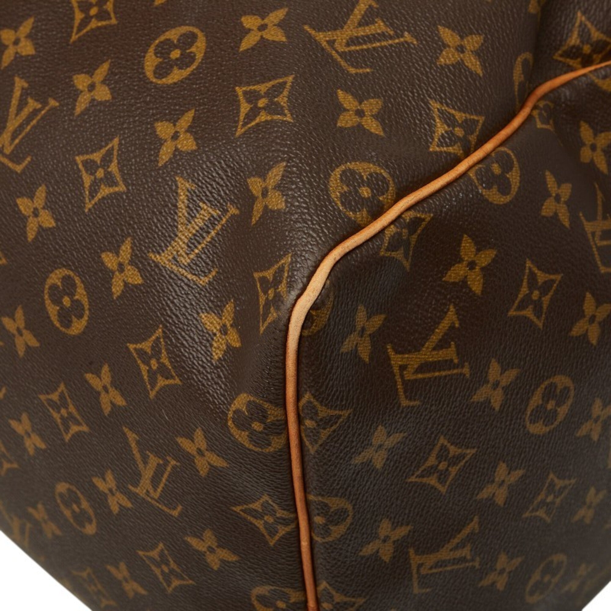 Louis Vuitton Brown Pvc Leather Boston Bag (Pre-Owned)