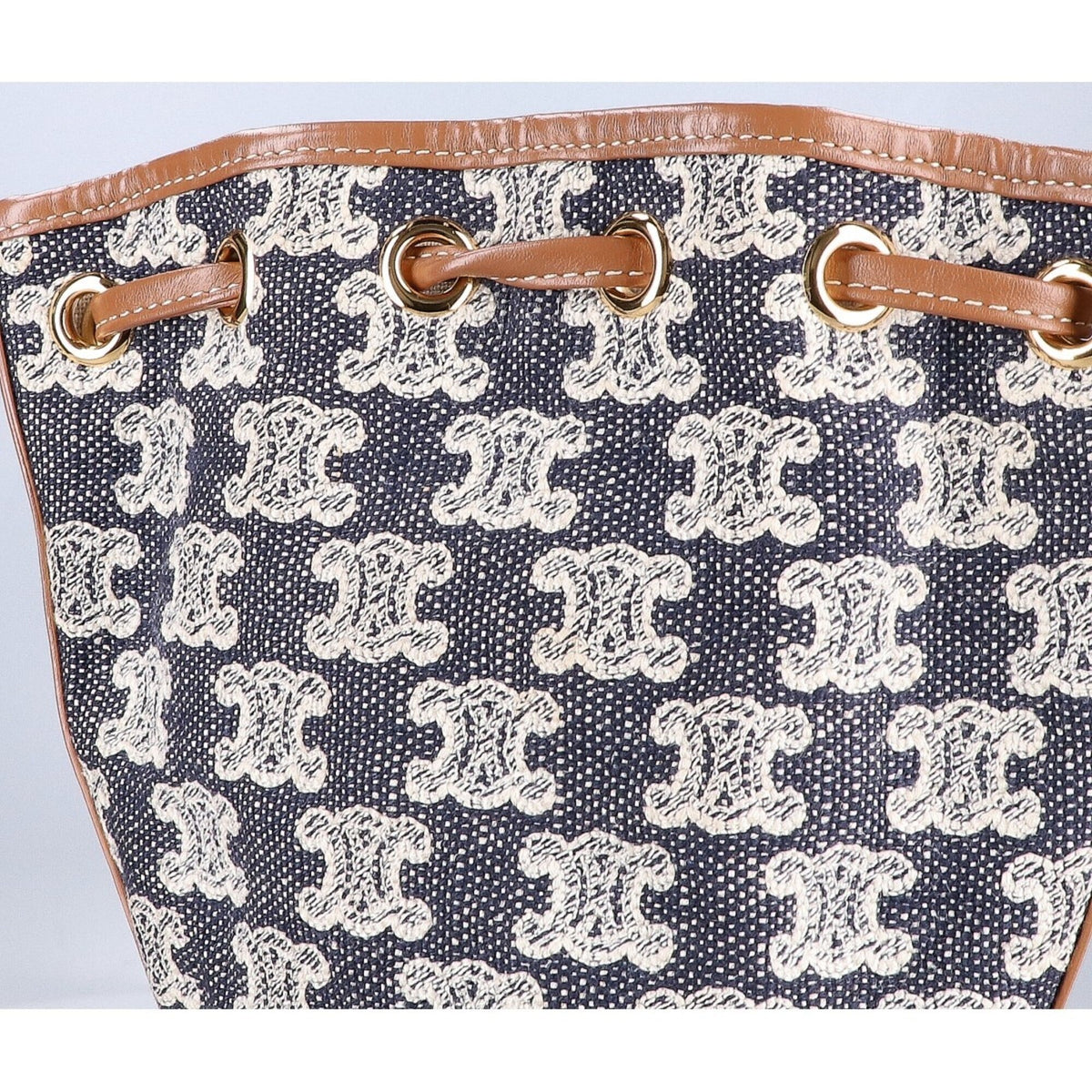 Celine Navy Canvas Shoulder Bag (Pre-Owned)