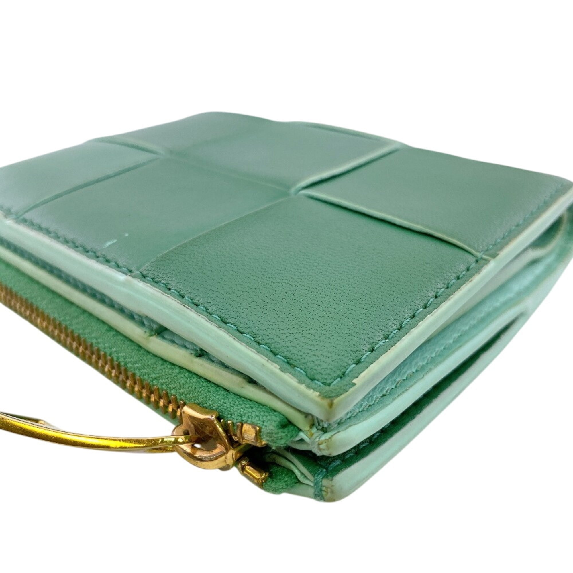 Bottega Veneta Green Leather Wallet (Bi-Fold) (Pre-Owned)