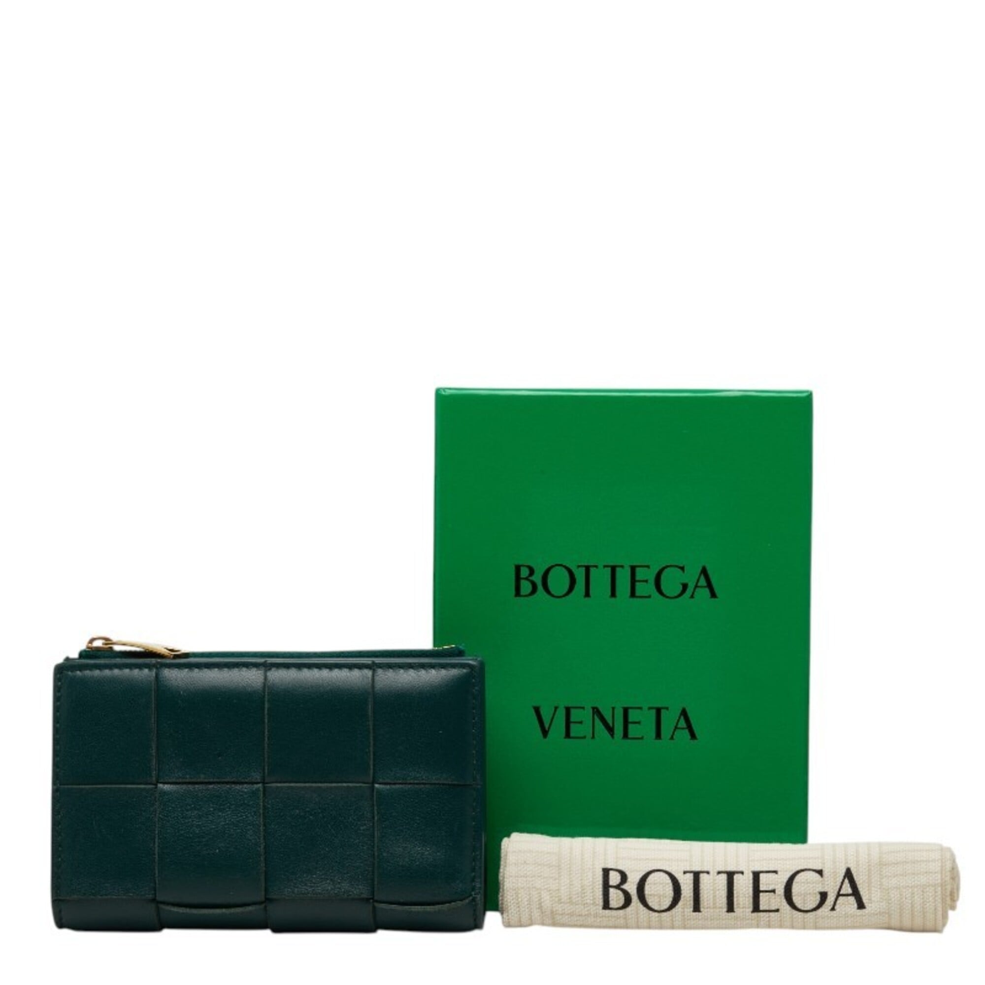 Bottega Veneta Green Leather Wallet (Bi-Fold) (Pre-Owned)