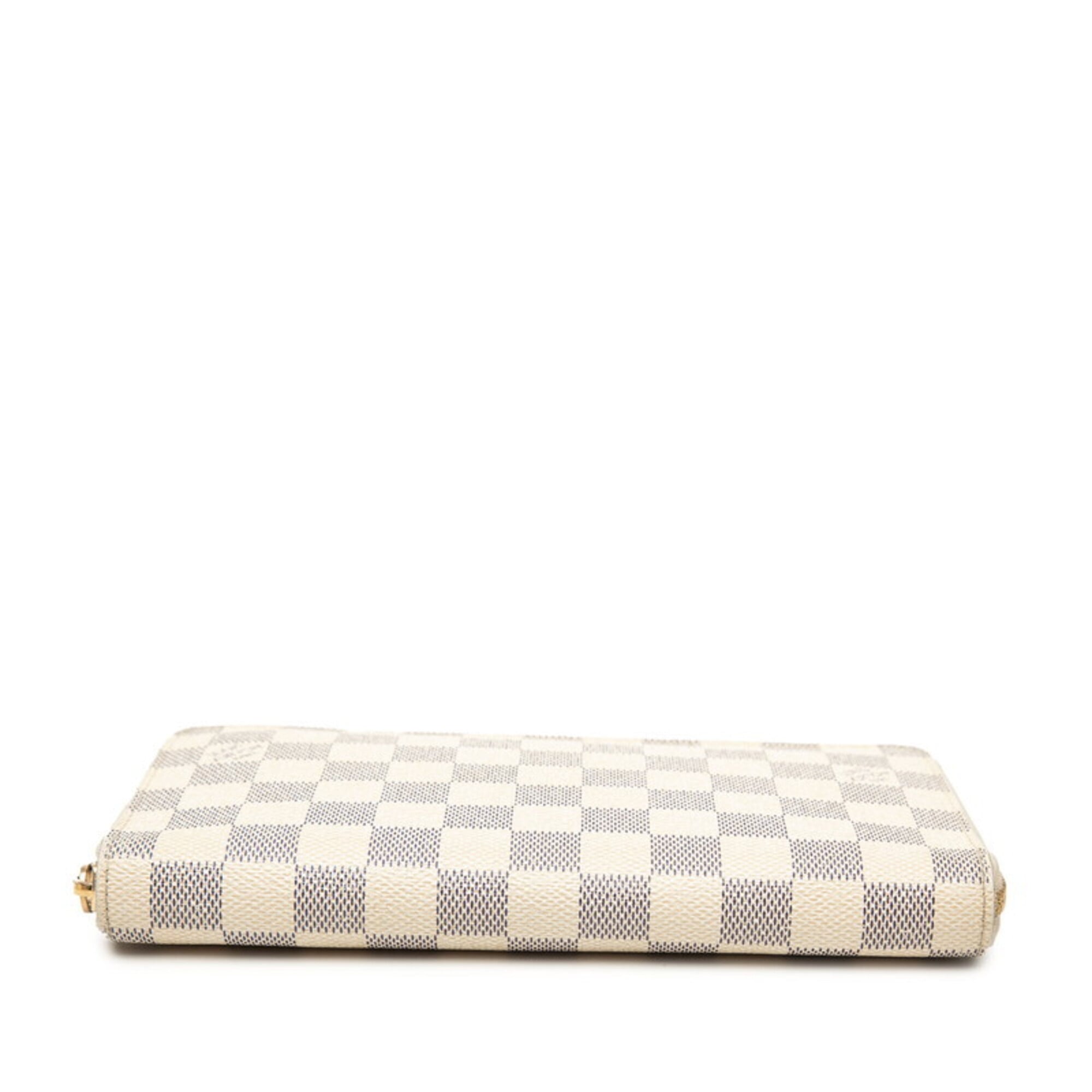 Louis Vuitton Damier Azur White Pvc Leather Long Wallet (Bi-Fold) (Pre-Owned)