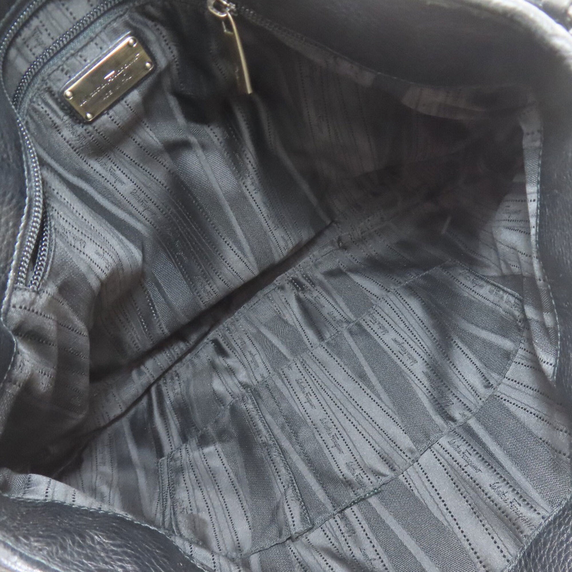 Salvatore Ferragamo Black Leather Tote Bag (Pre-Owned)