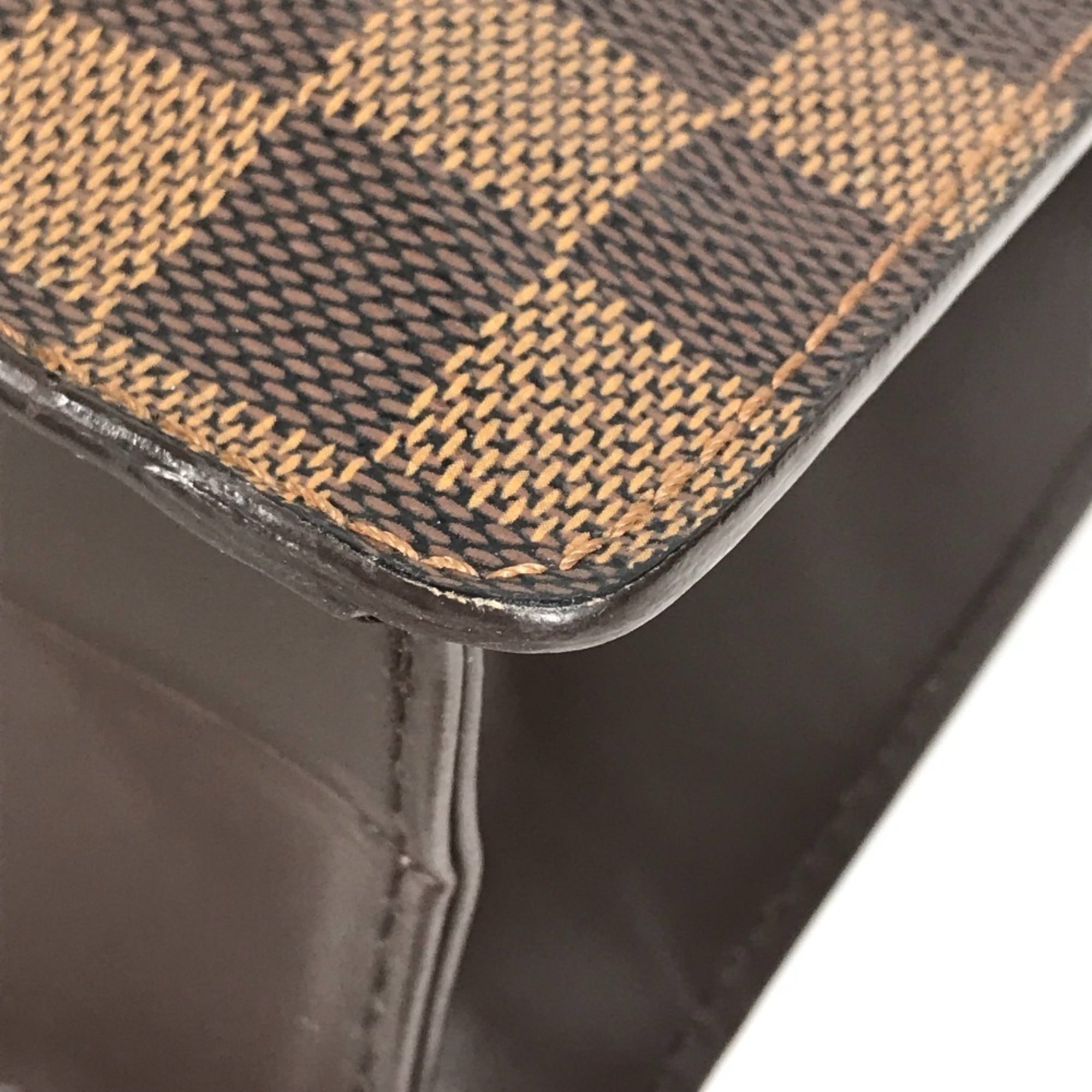 Louis Vuitton Brown Ebene Damier Canvas Handbag Shoulder Bag (Pre-Owned)