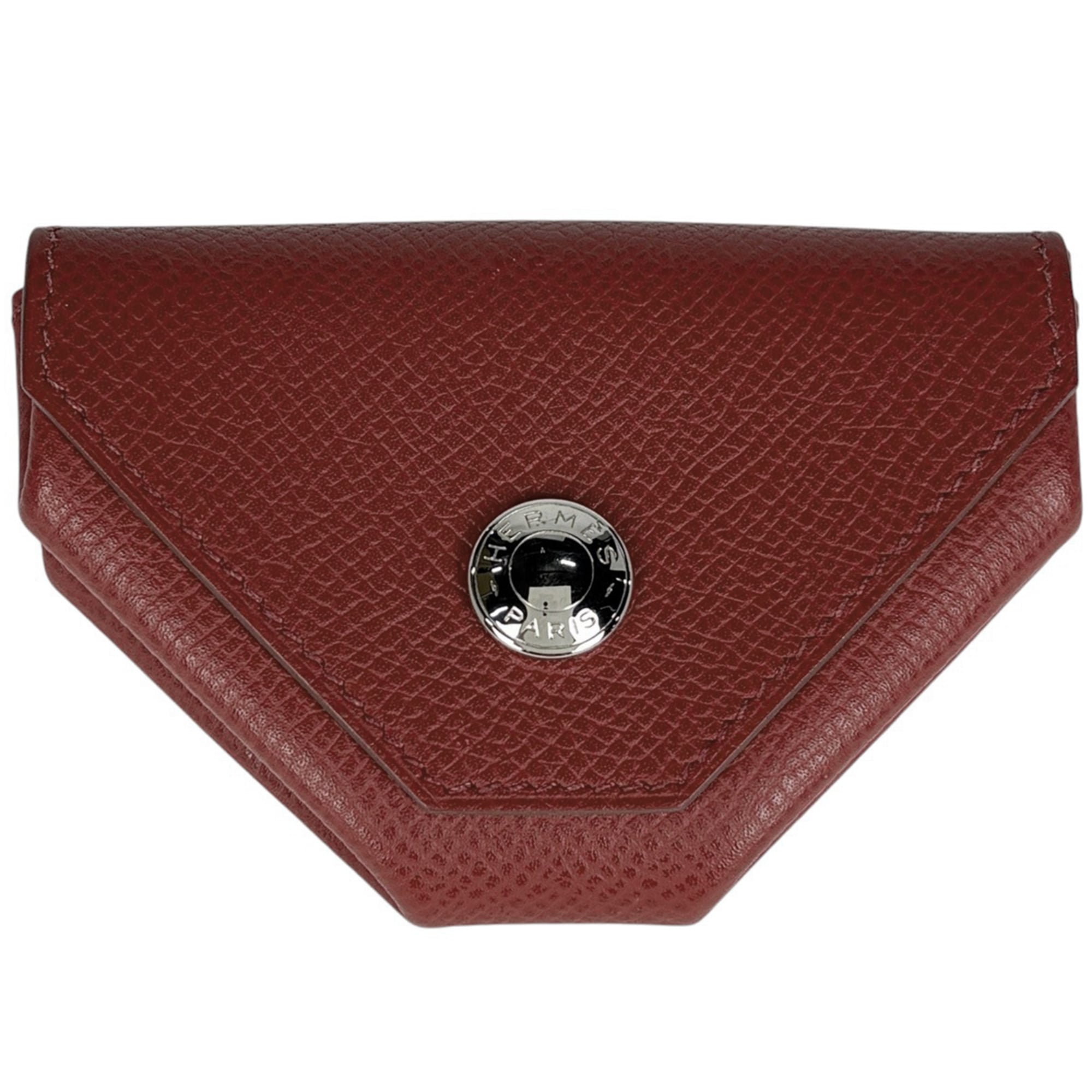 Hermes Red Color Epsom Leather Coin Purse/Coin Case (Pre-Owned)