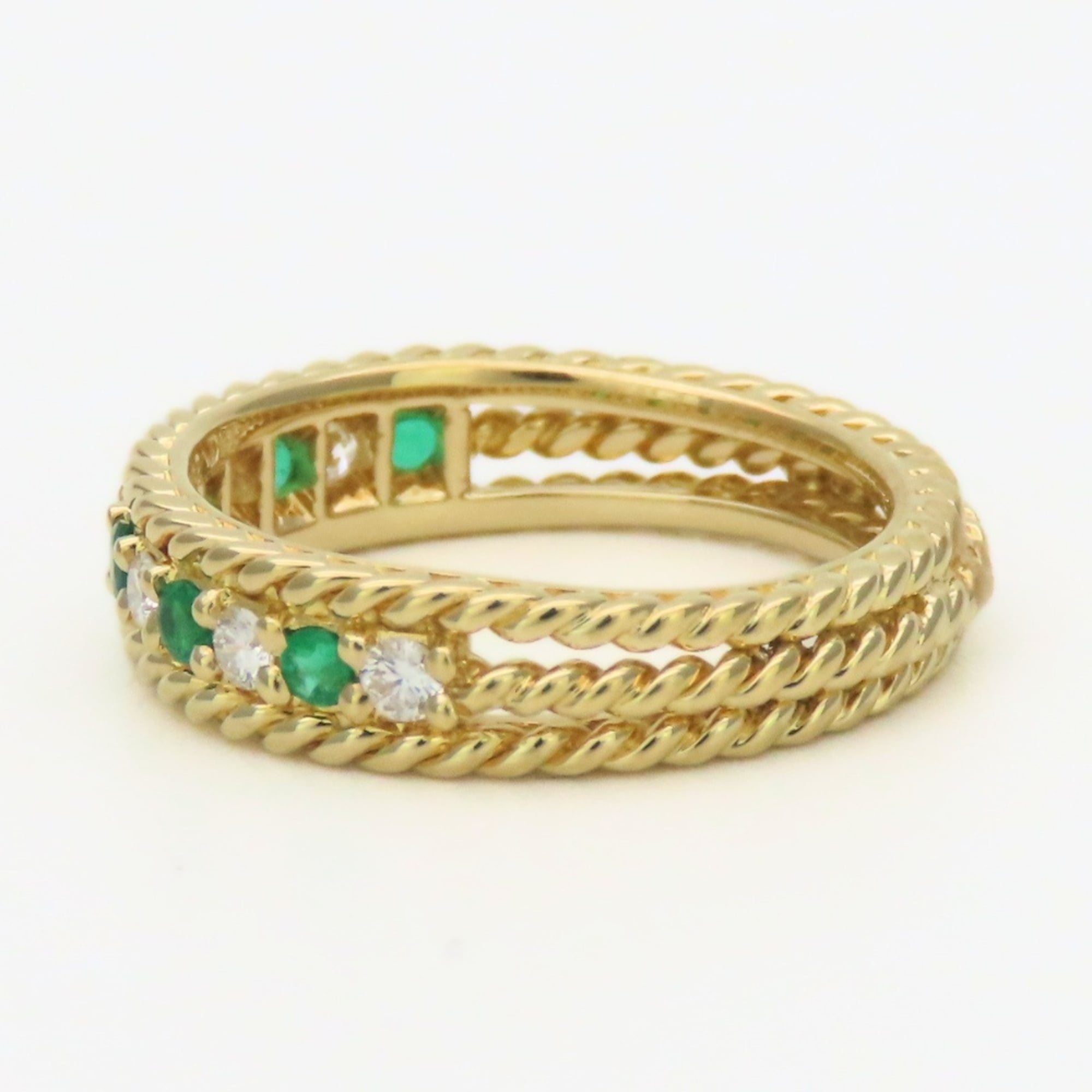 Christian Dior Green Yellow Gold Yellow Gold (18K) Band Ring (Pre-Owned)