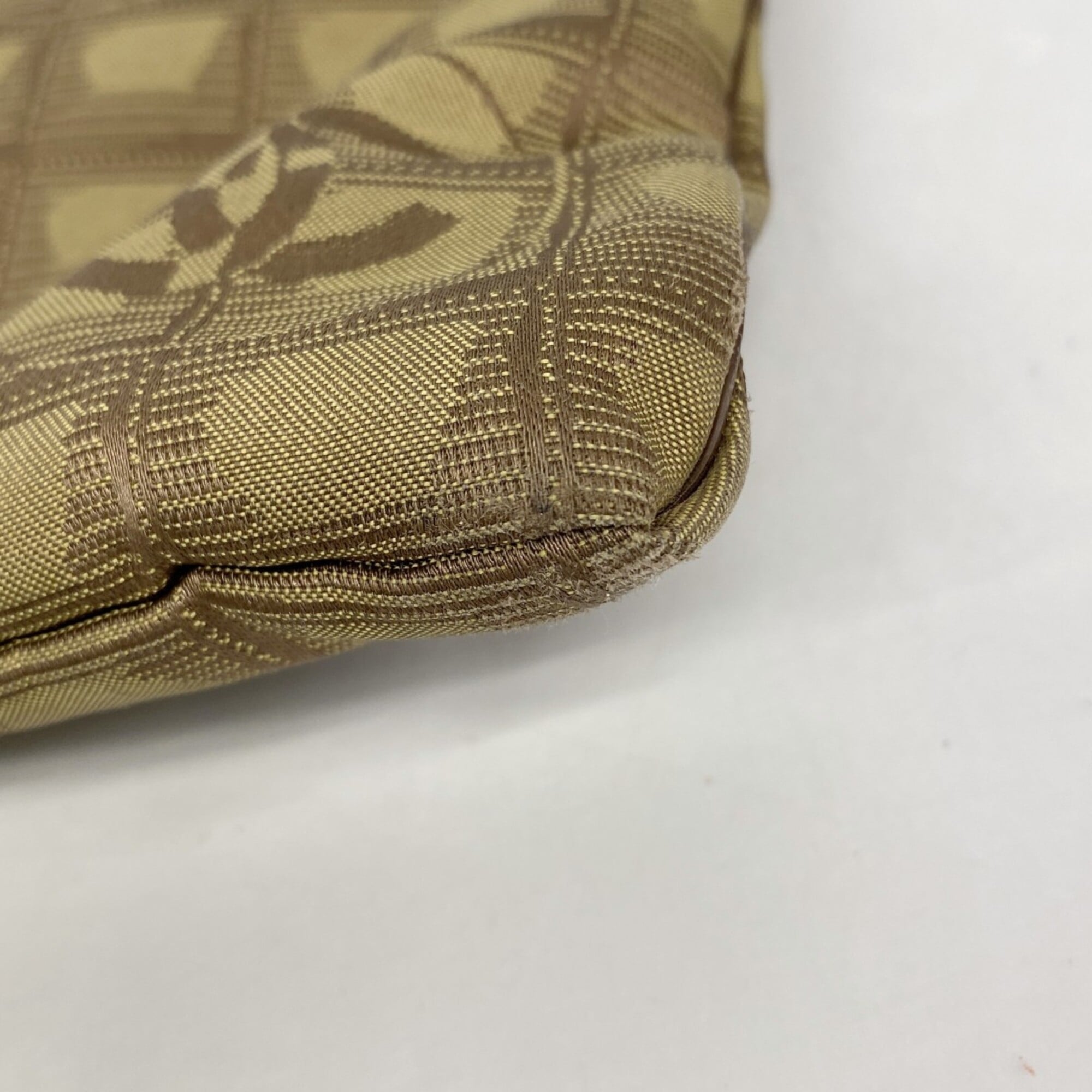 Chanel Khaki Nylon Tote Bag (Pre-Owned)