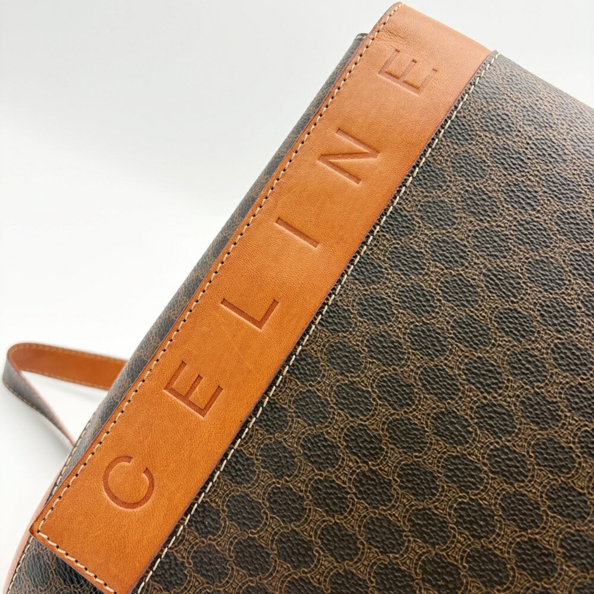 Celine Brown Camel Pvc Leather Backpack (Pre-Owned)