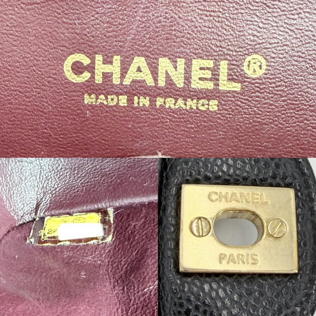 Chanel Black Grained Calfskin Shoulder Bag (Pre-Owned)