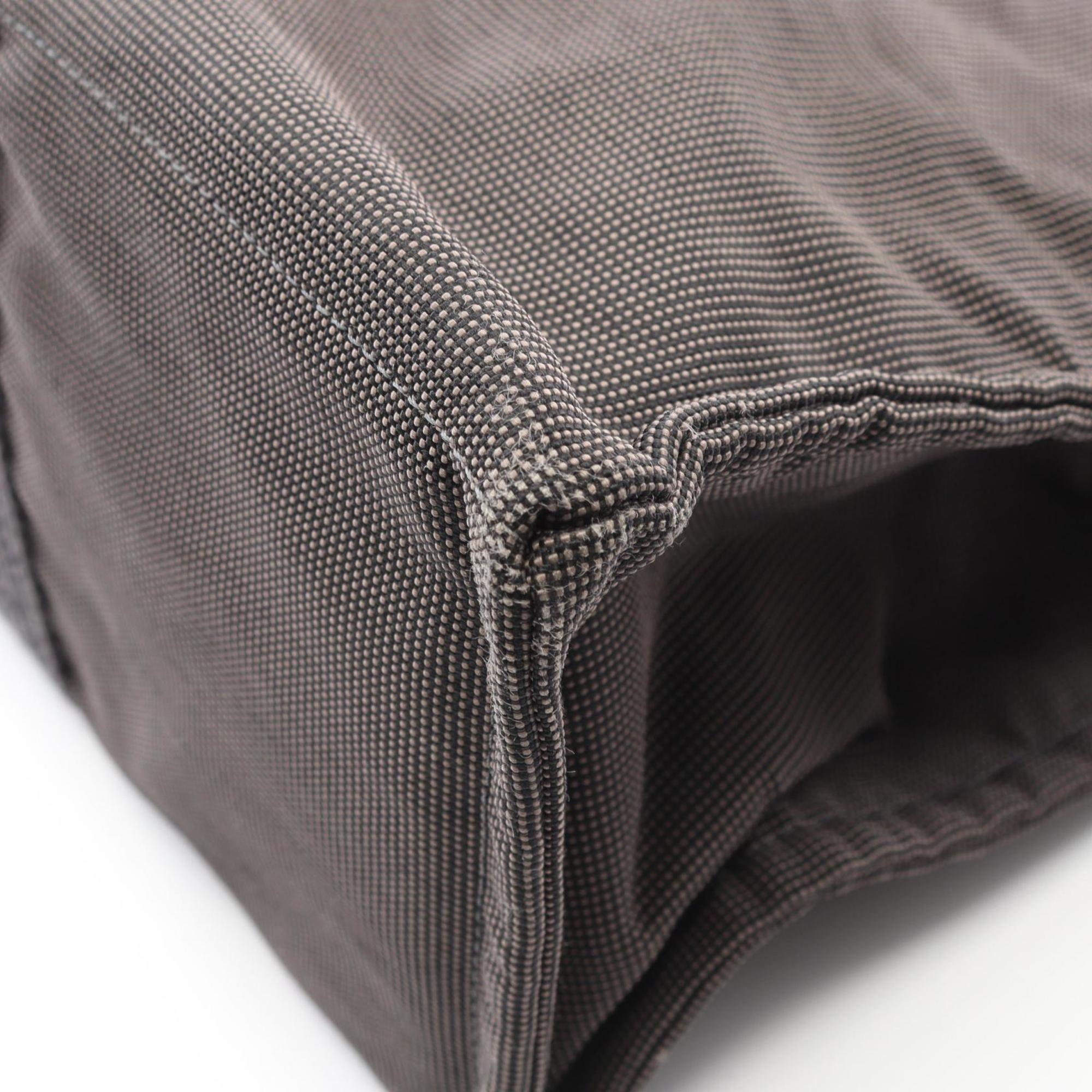 Hermes Gray Nylon Canvas Tote Bag (Pre-Owned)
