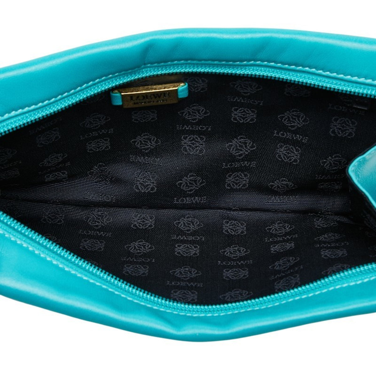 Loewe Blue Green Leather Clutch Bag (Pre-Owned)