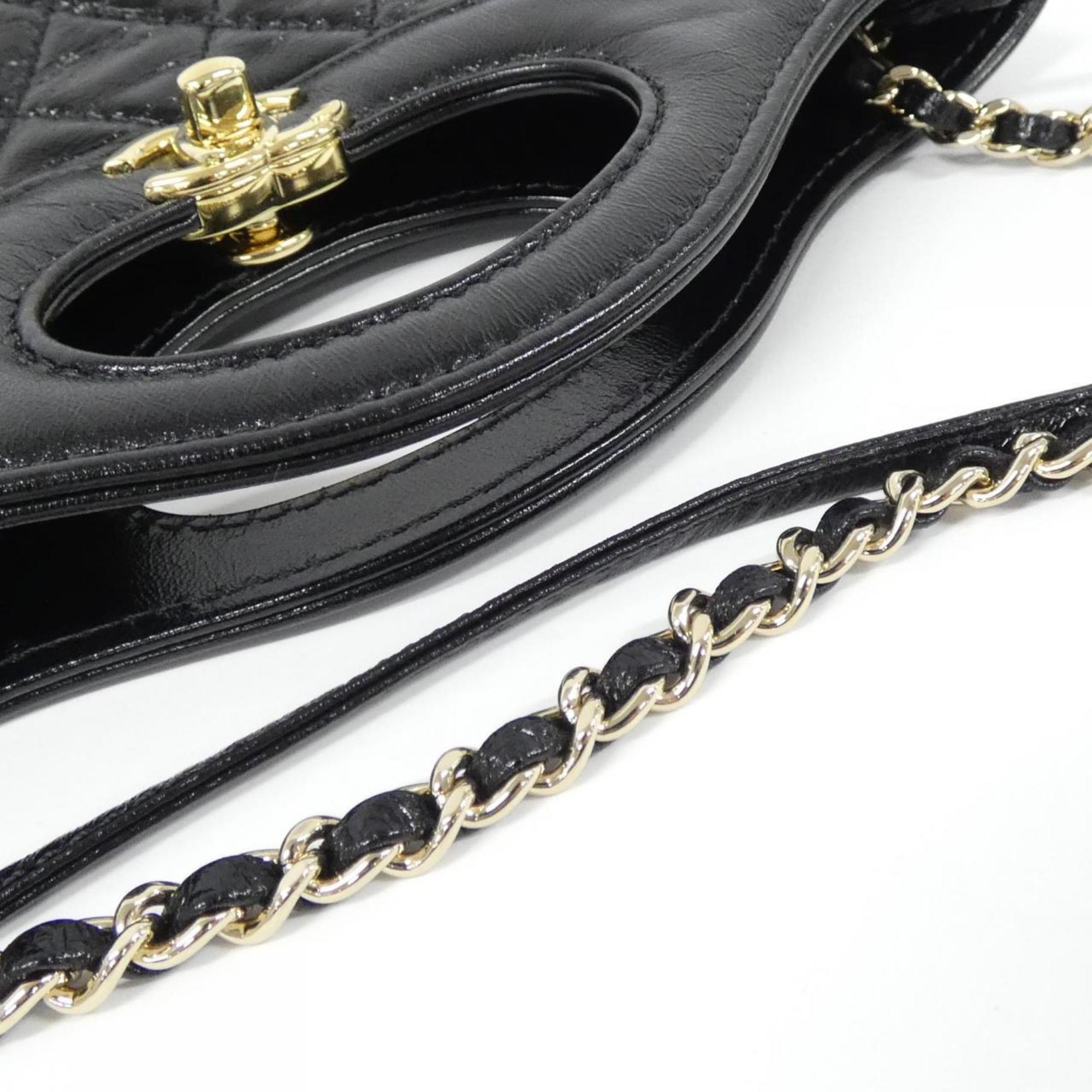 Chanel Black Leather Handbag (Pre-Owned)