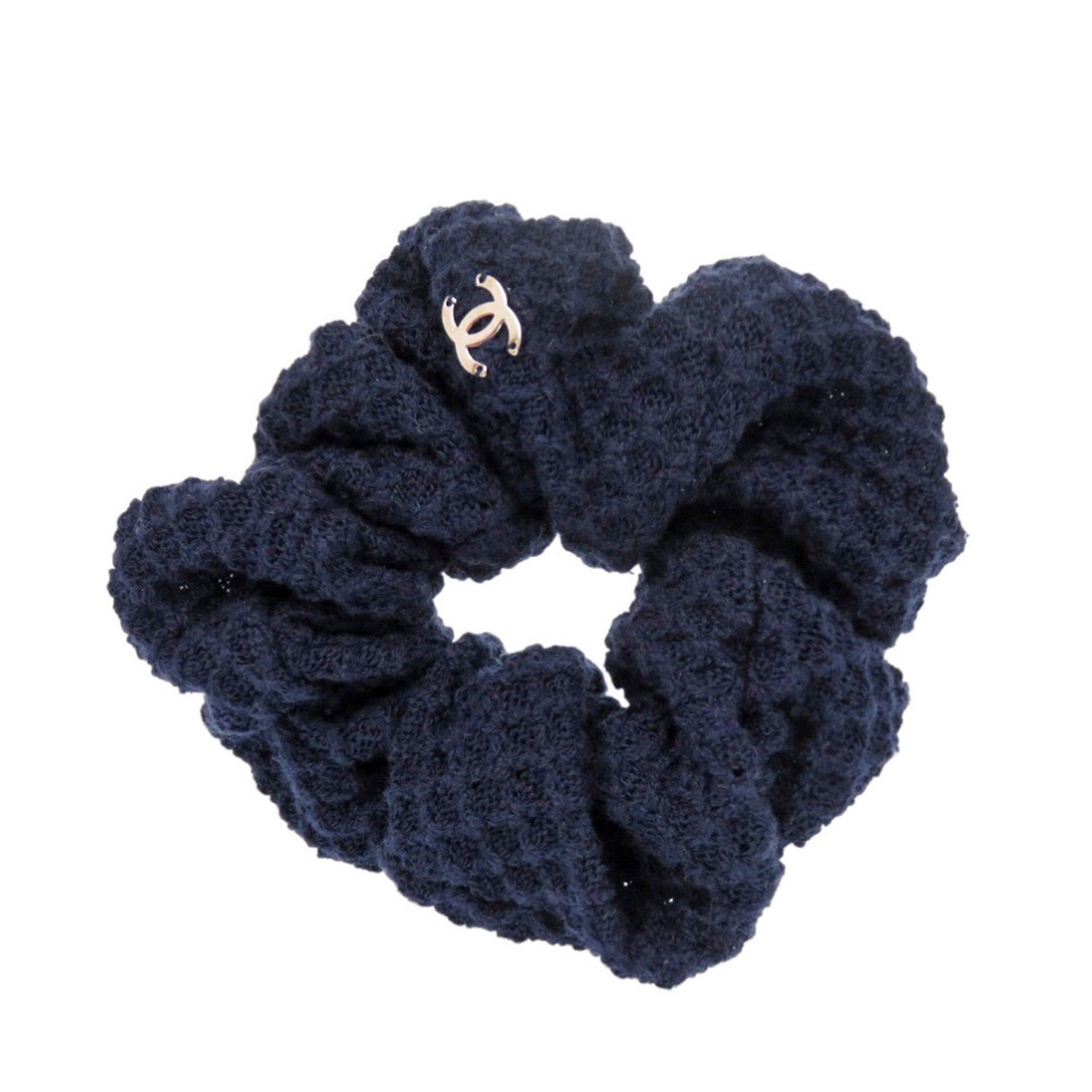 Chanel Navy Cotton Pouch (Pre-Owned)