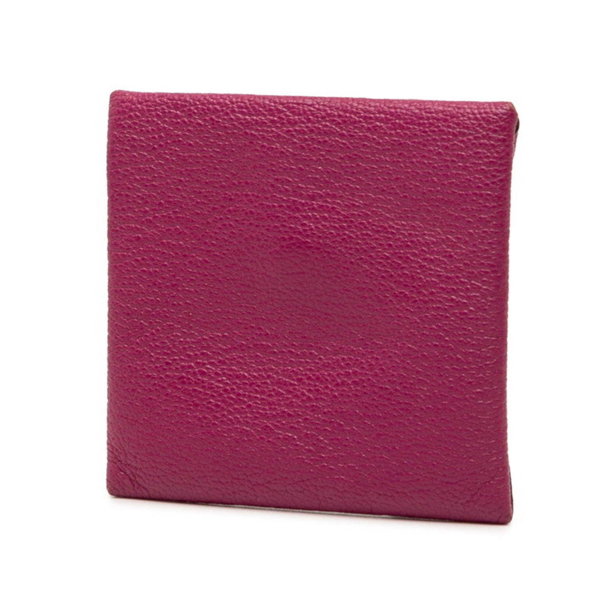 Hermes Rose Purple Chevre Leather Coin Purse/Coin Case (Pre-Owned)
