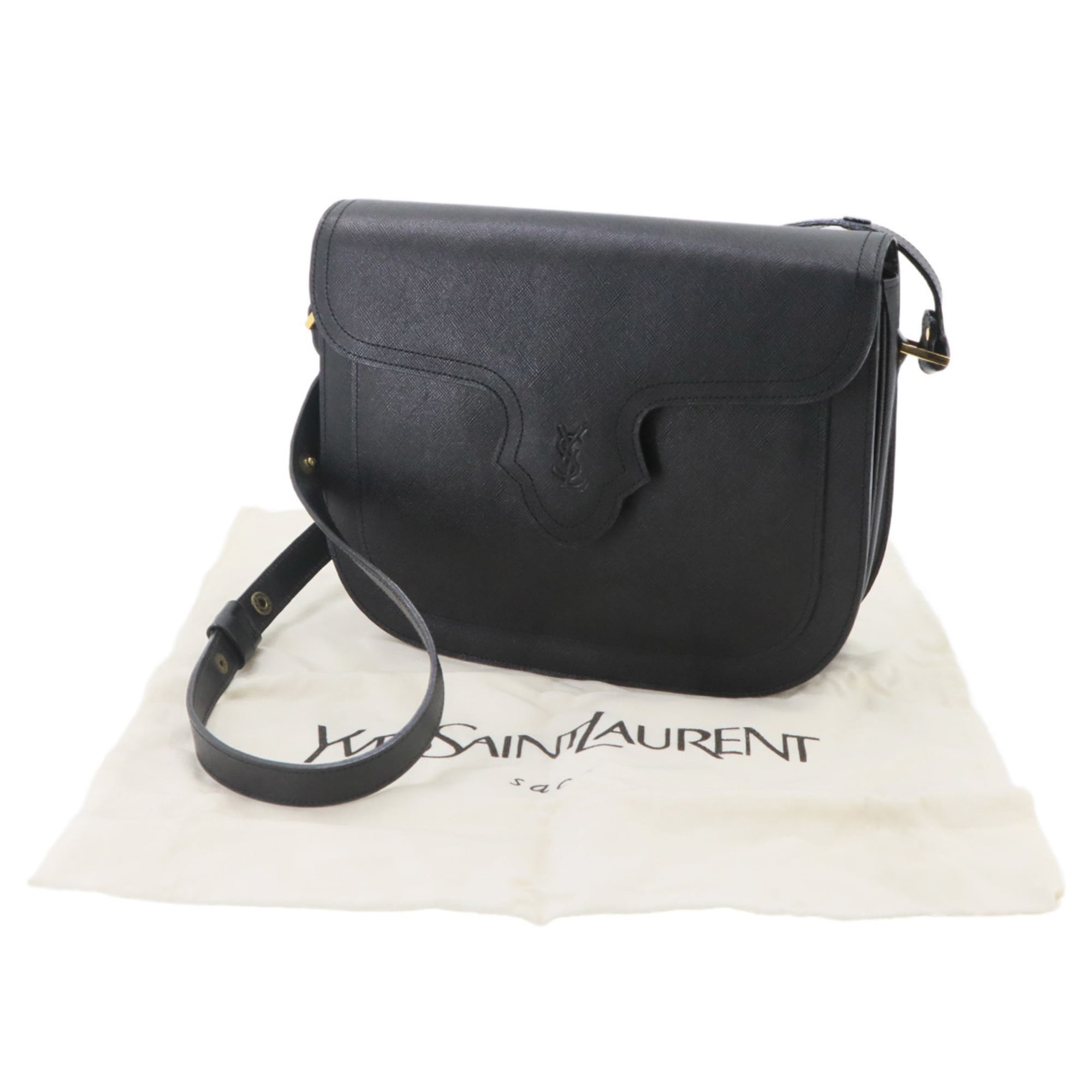 Yves Saint Laurent Black Leather Shoulder Bag (Pre-Owned)