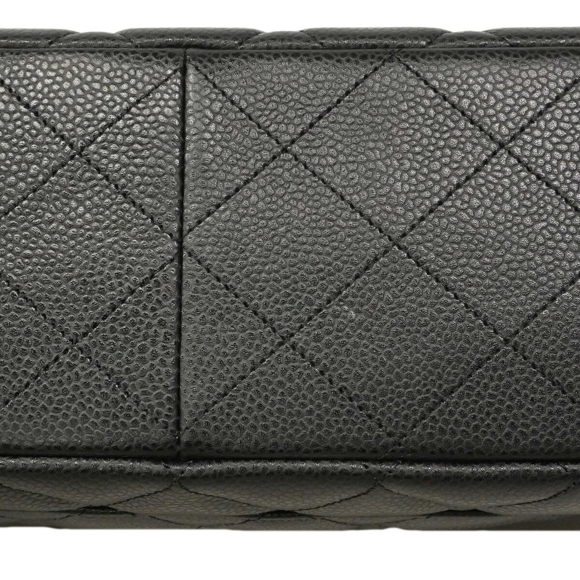 Chanel Black Grained Calfskin Shoulder Bag (Pre-Owned)