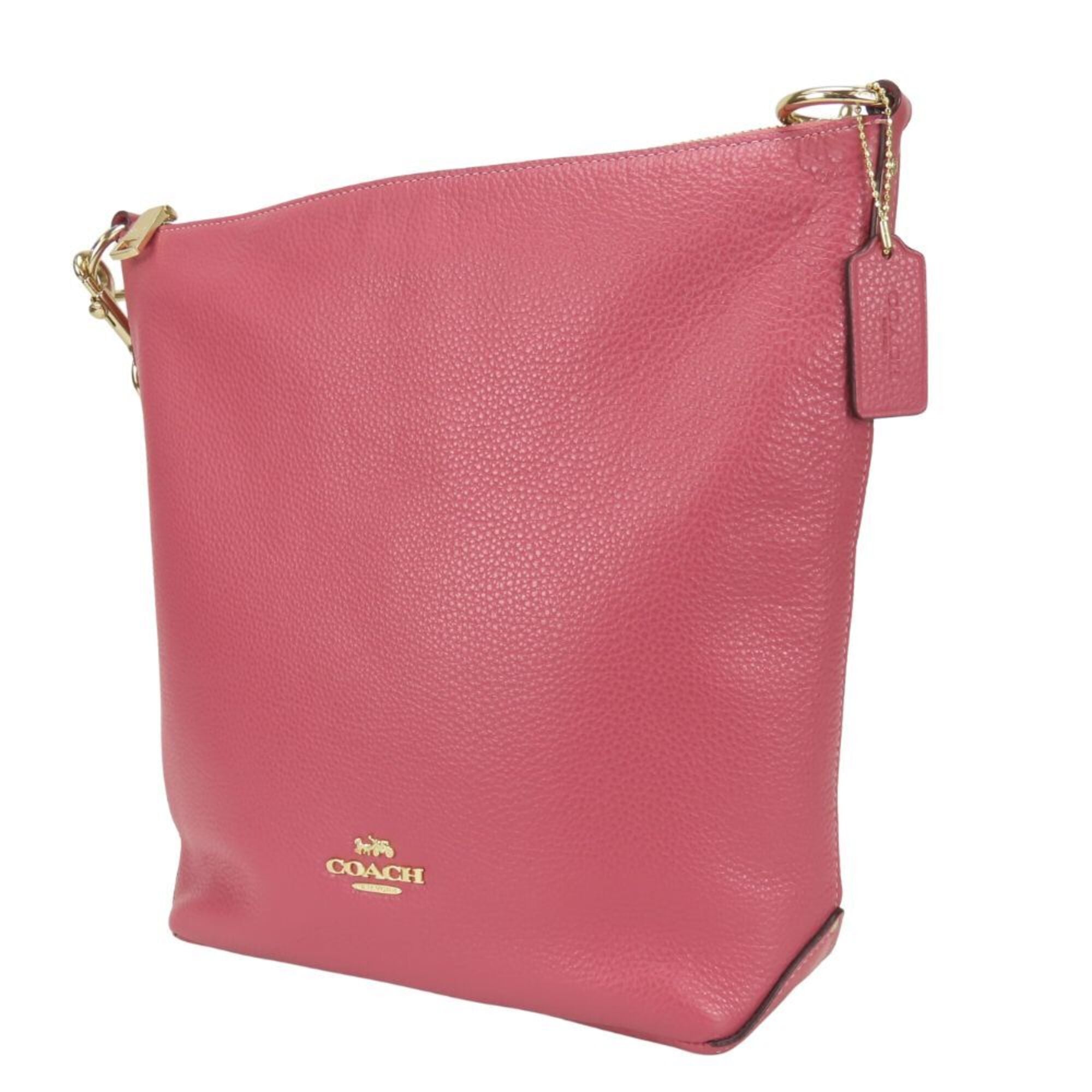 Coach Pink Leather Shoulder Bag (Pre-Owned)