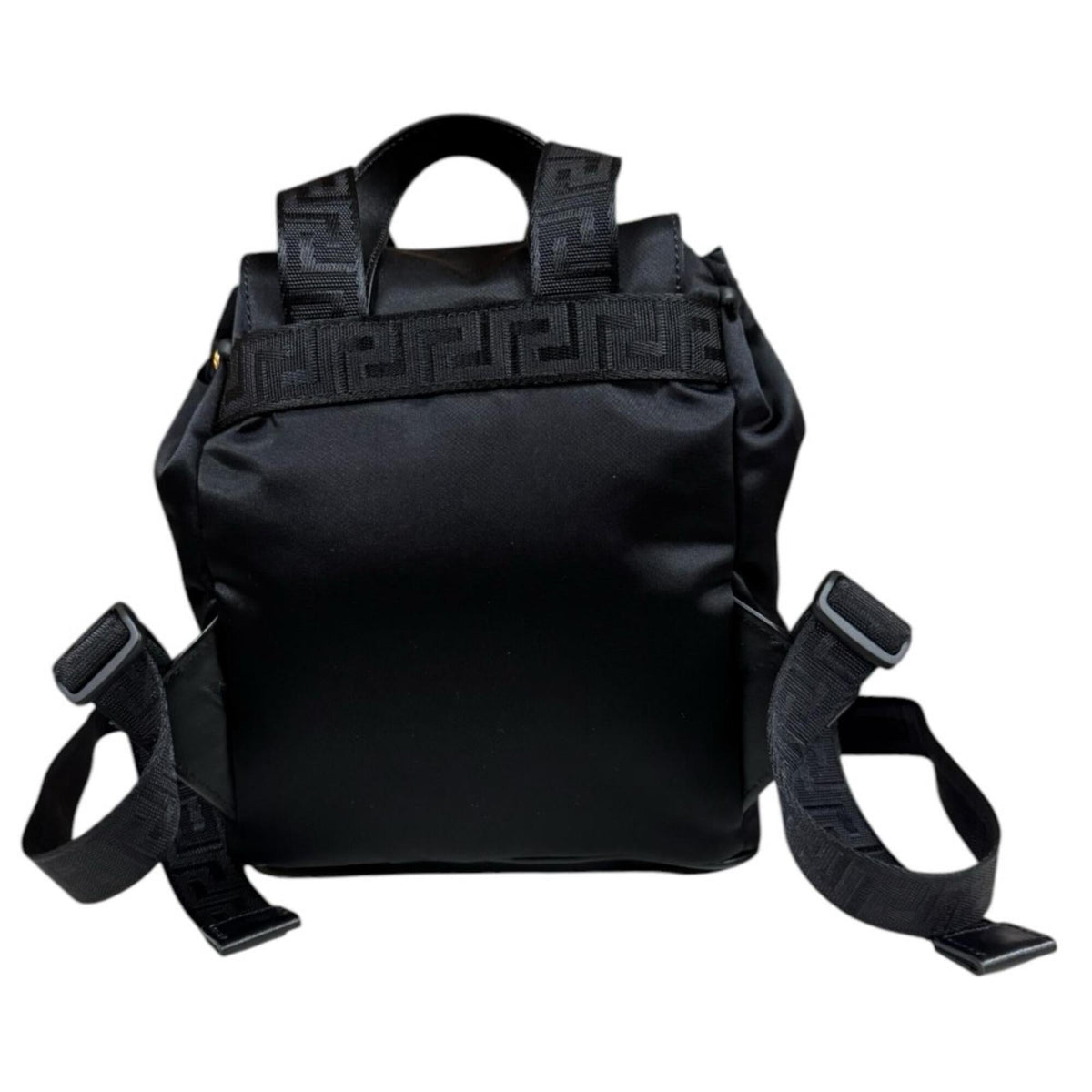 Versace Black Nylon Backpack (Pre-Owned)