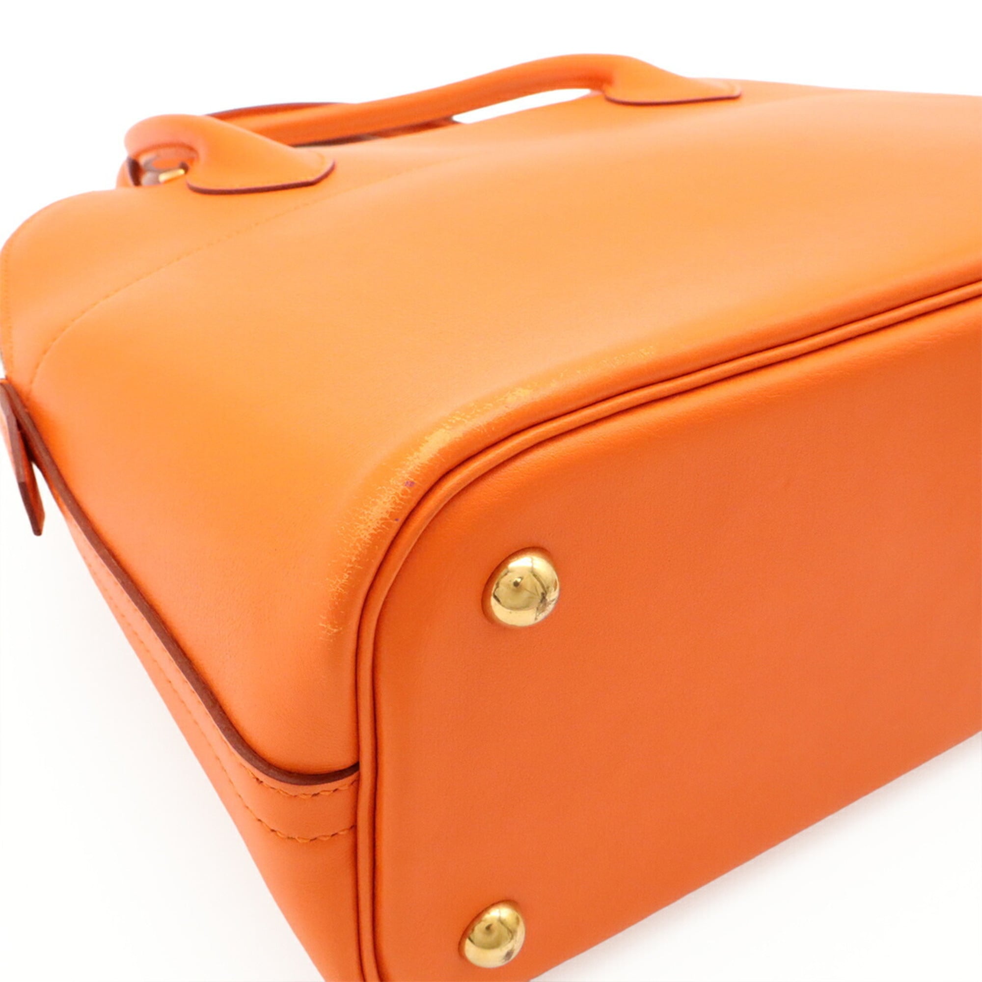Hermes Orange Gulliver Leather Handbag Shoulder Bag (Pre-Owned)