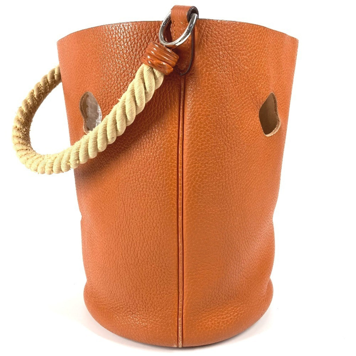 Hermes Orange Taurillon Clemence Leather Handbag Shoulder Bag (Pre-Owned)