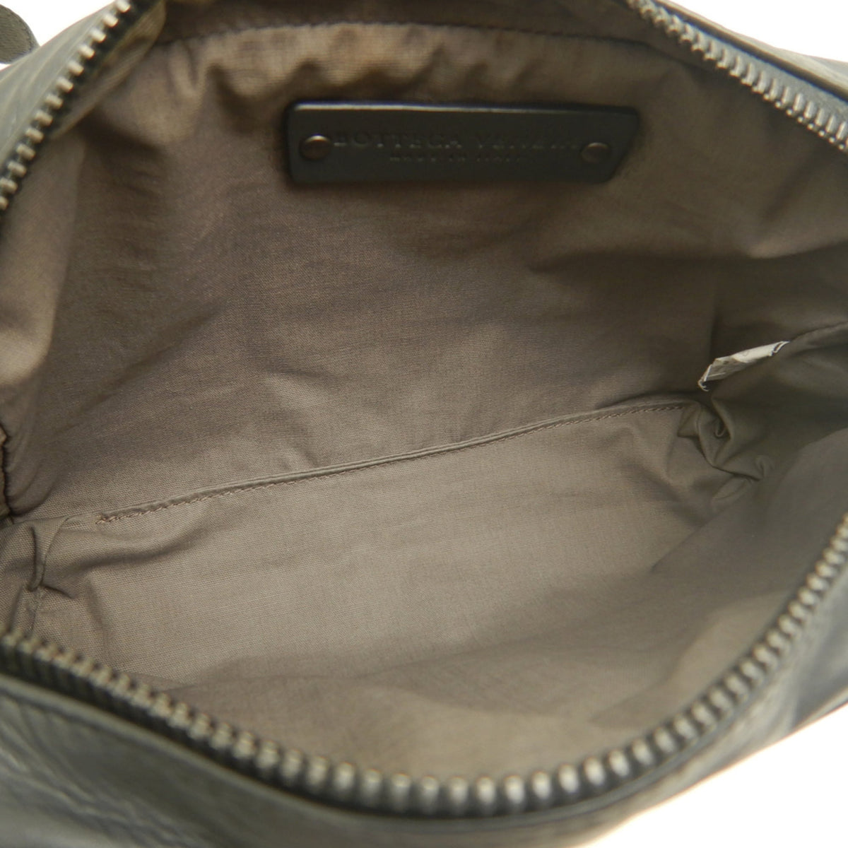 Bottega Veneta Intrecciato Dark Gray Intrecciato Fanny Pack (Pre-Owned)
