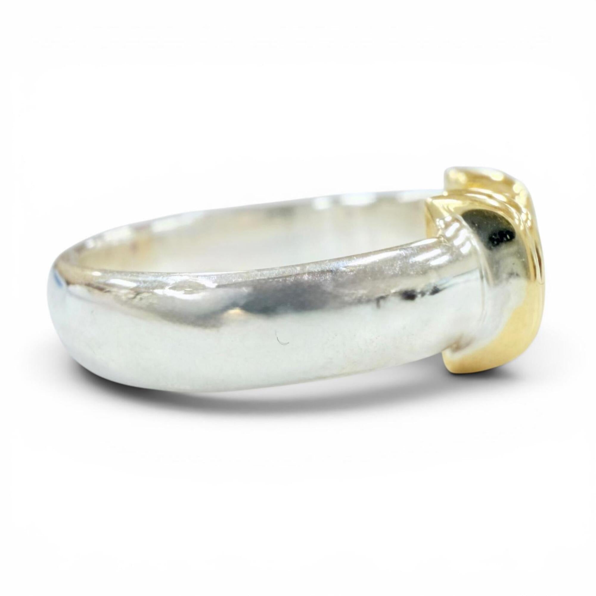 Tiffany Gold Silver Gold (18K) Silver 925 Band Ring (Pre-Owned)