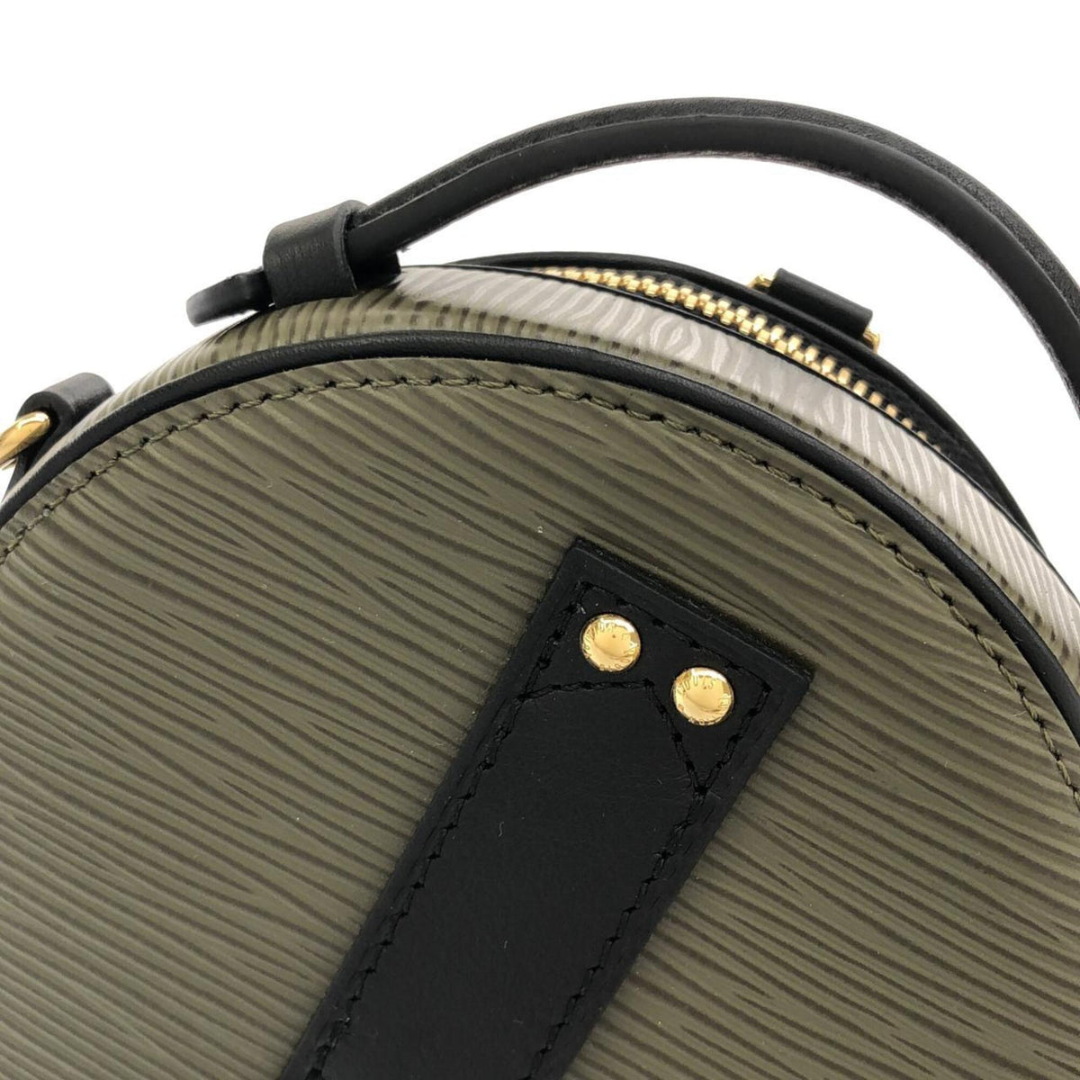 Louis Vuitton Dark Khaki Leather Shoulder Bag (Pre-Owned)