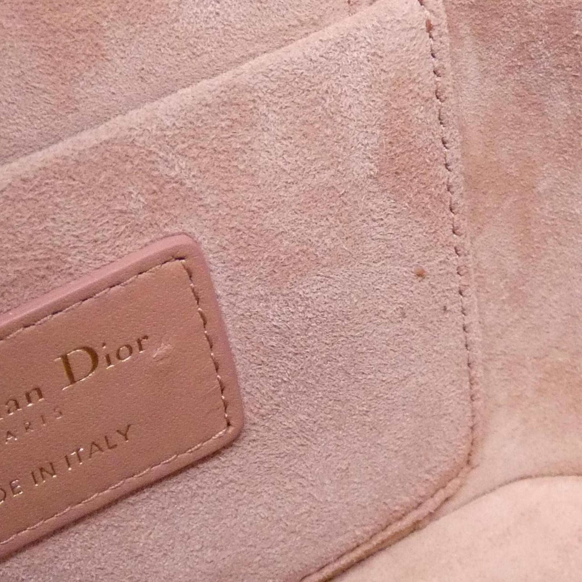 Christian Dior Pink Leather Vanity Bag (Pre-Owned)