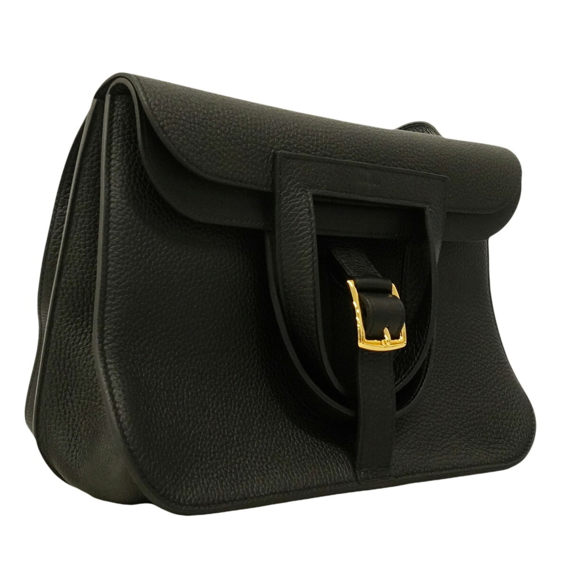 Hermes Black Taurillon Clemence Leather Handbag (Pre-Owned)