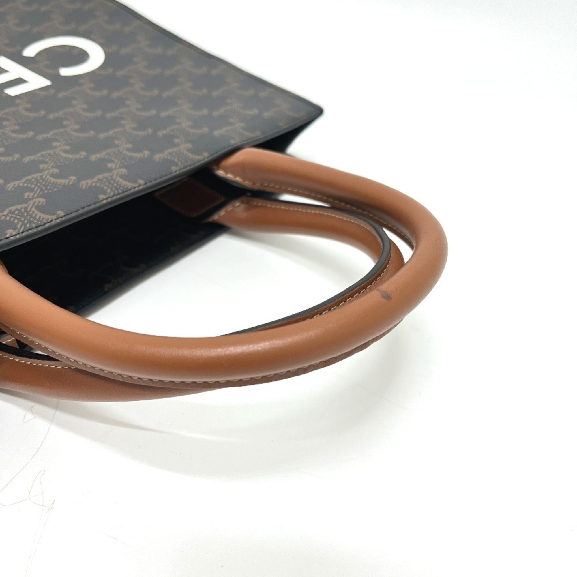 Celine Cabas Brown Pvc Leather Tote Bag (Pre-Owned)