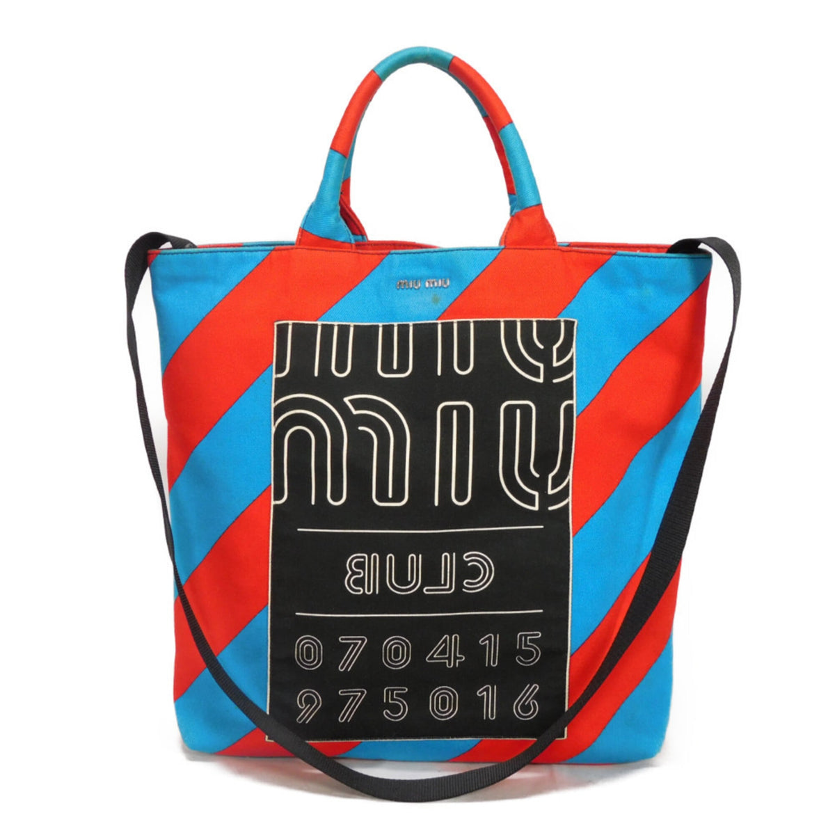 Miu Miu Blue Cotton Tote Bag (Pre-Owned)