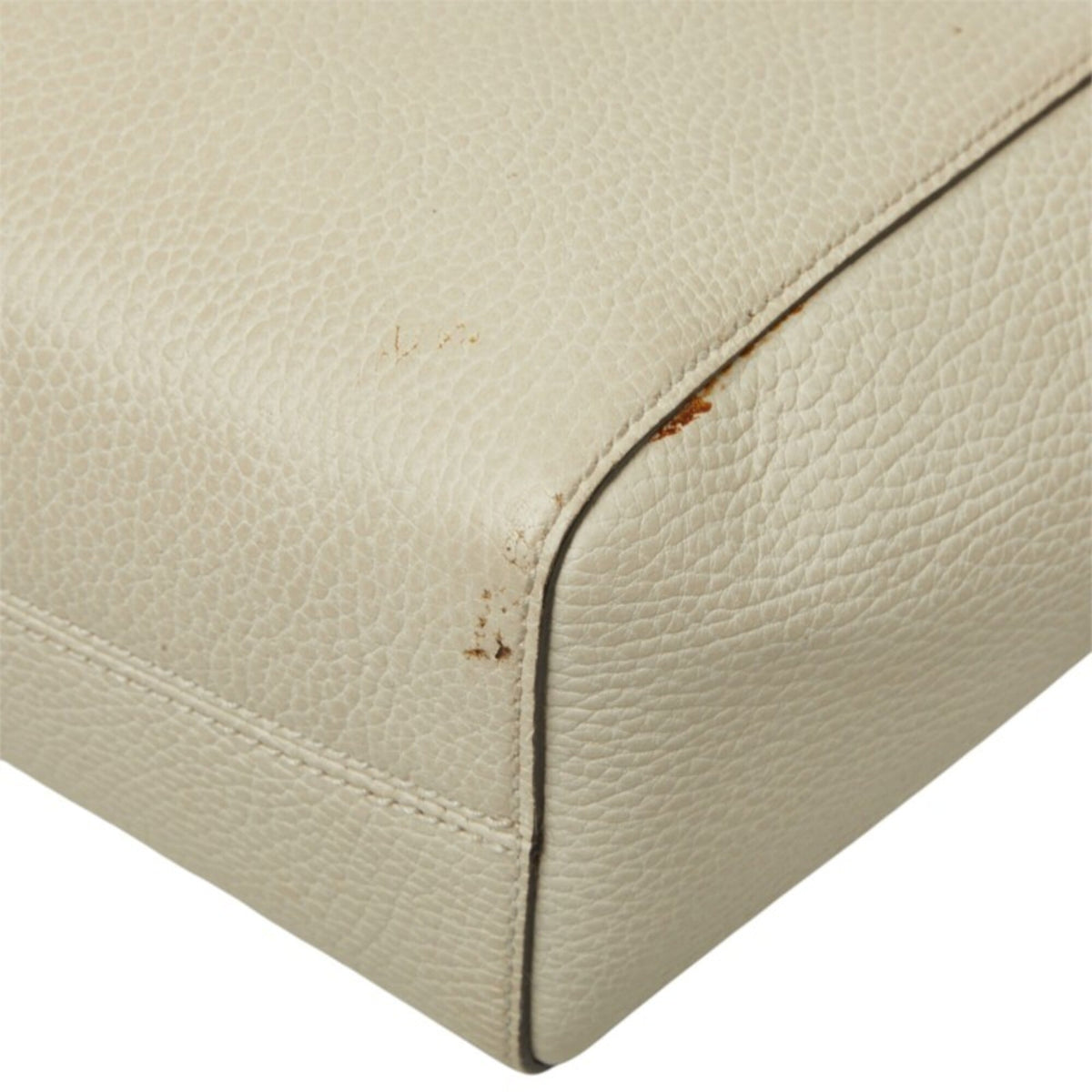 Gucci Ivory Leather Handbag Shoulder Bag (Pre-Owned)