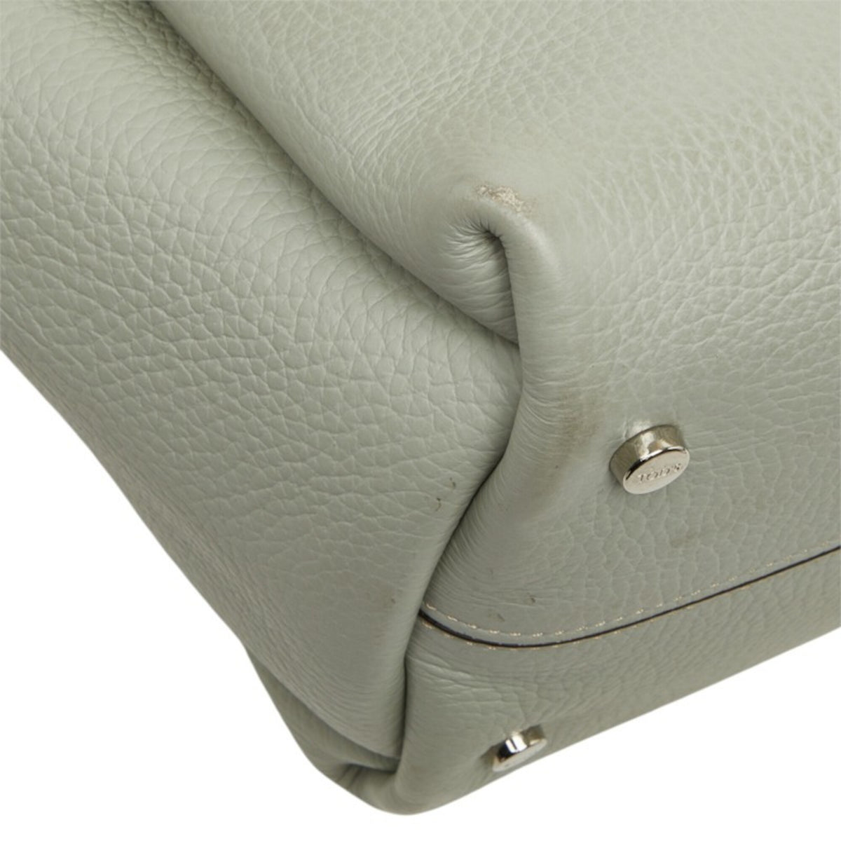 Tod's Light Green Leather Handbag Shoulder Bag (Pre-Owned)