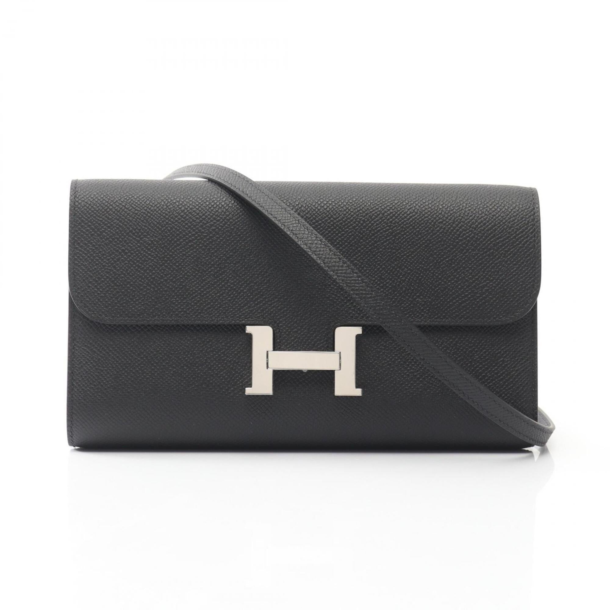 Hermes Black Epsom Leather Shoulder Bag (Pre-Owned)