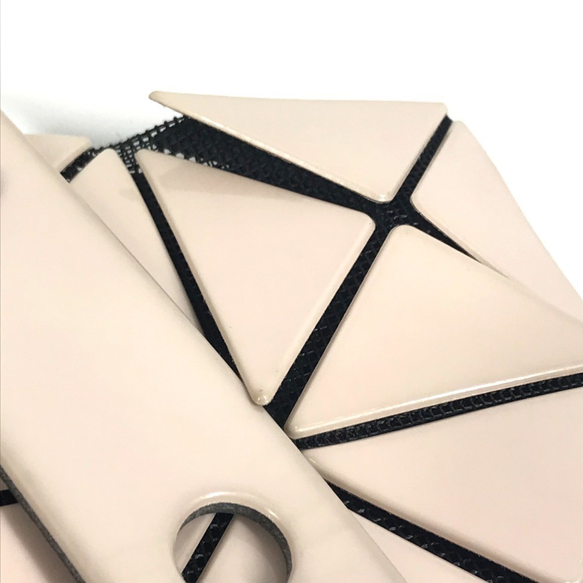 Issey Miyake Beige Pvc Shoulder Bag Tote Bag (Pre-Owned)