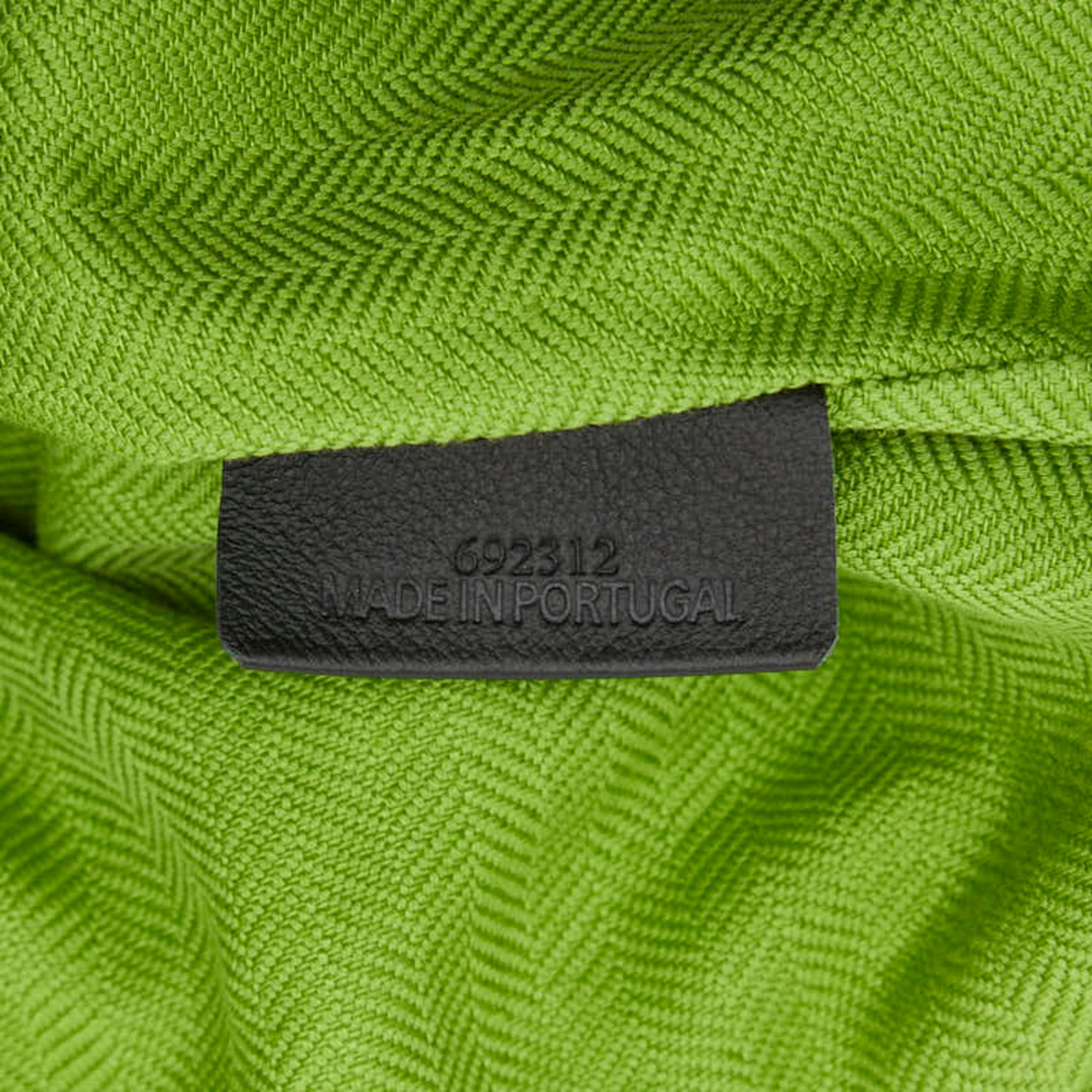Loewe Green Pile Fabric Leather Pouch (Pre-Owned)