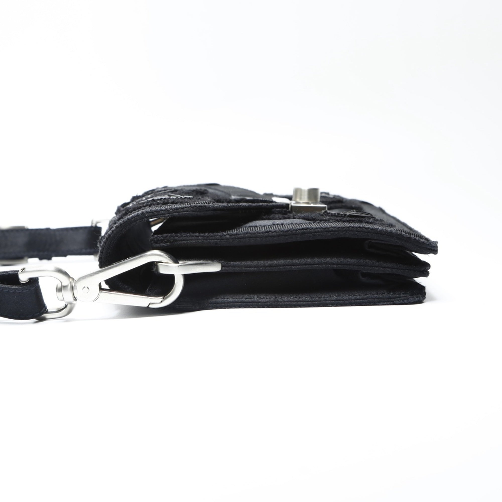 Prada Black Satin Beads Shoulder Bag (Pre-Owned)