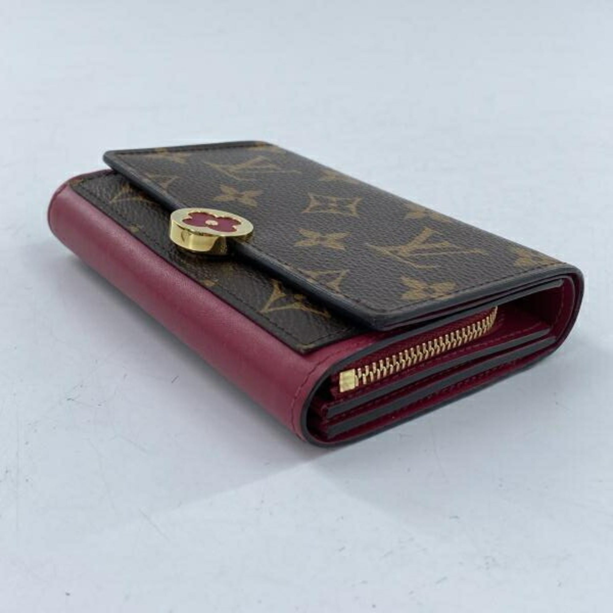 Louis Vuitton Blue Bordeaux Brown Monogram Monogram Wallet (Bi-Fold) (Pre-Owned)