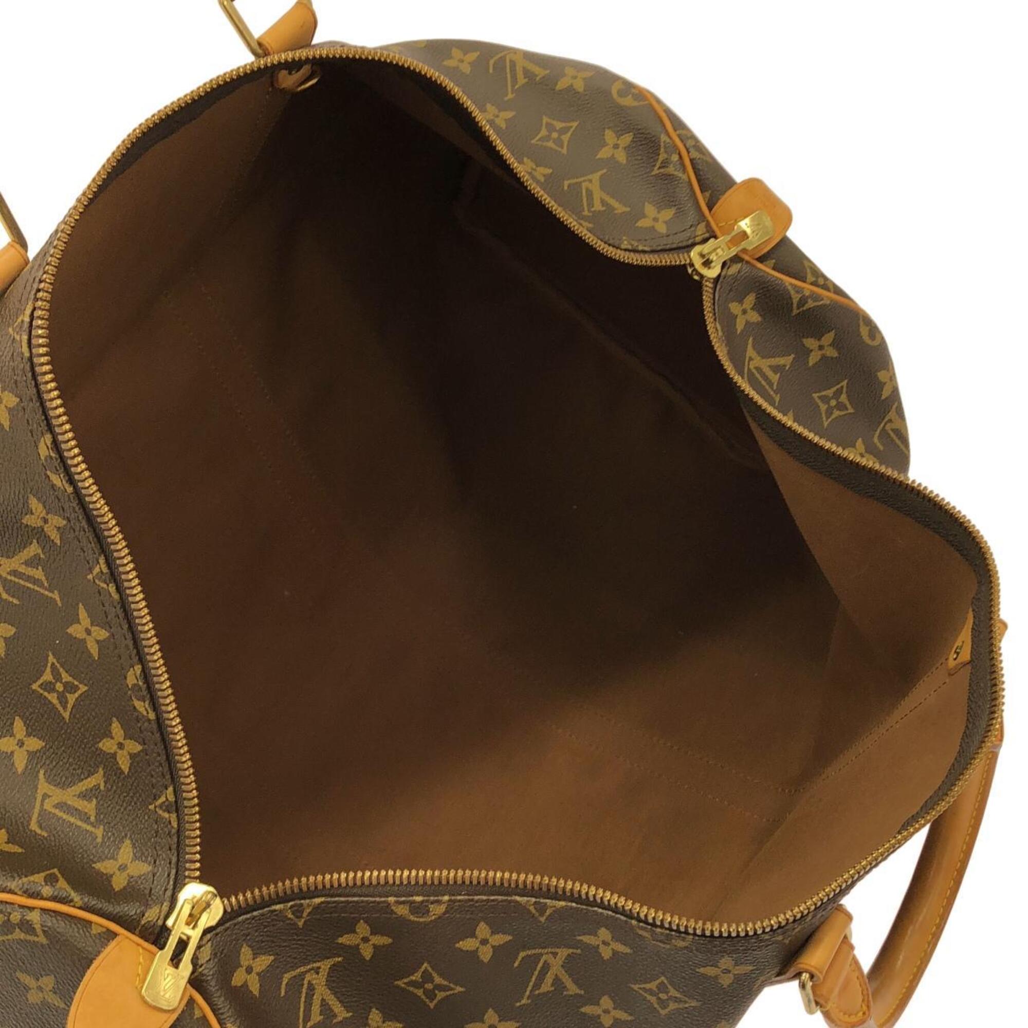 Louis Vuitton Monogram Marron Coated Canvas Boston Bag (Pre-Owned)